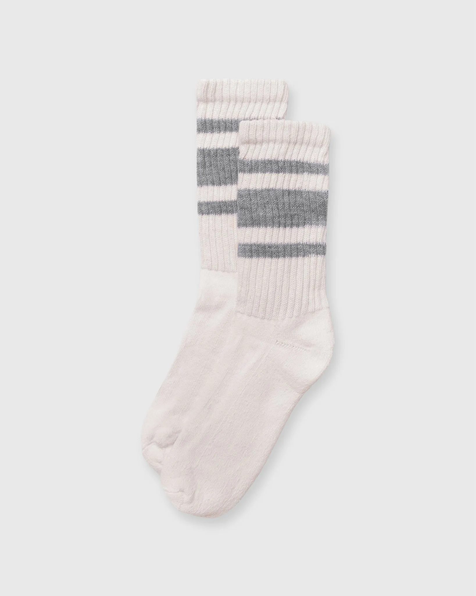 Retro Mono Stripe Socks in Heather Grey sold by Mashburn