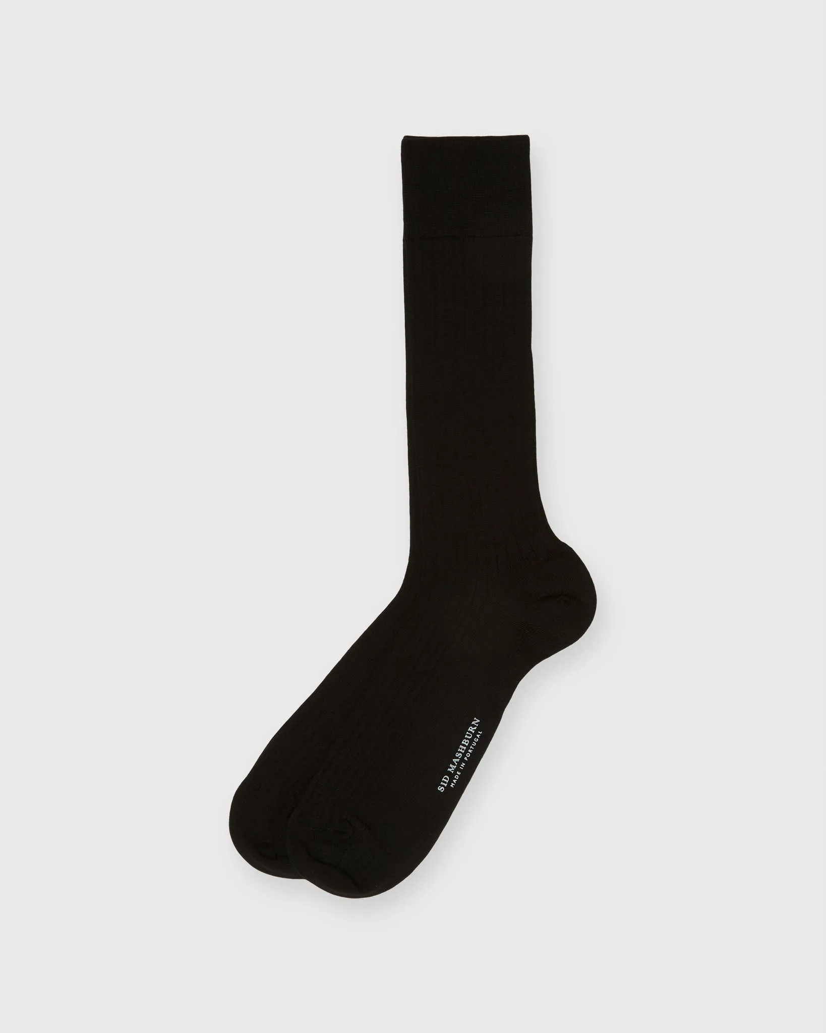 Trouser Dress Socks in Black Extra Fine Merino sold by Mashburn