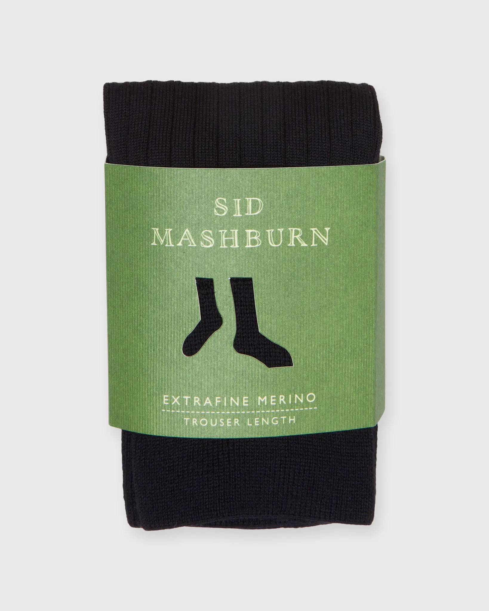 Trouser Dress Socks in Black Extra Fine Merino sold by Mashburn product image thumbnail 2