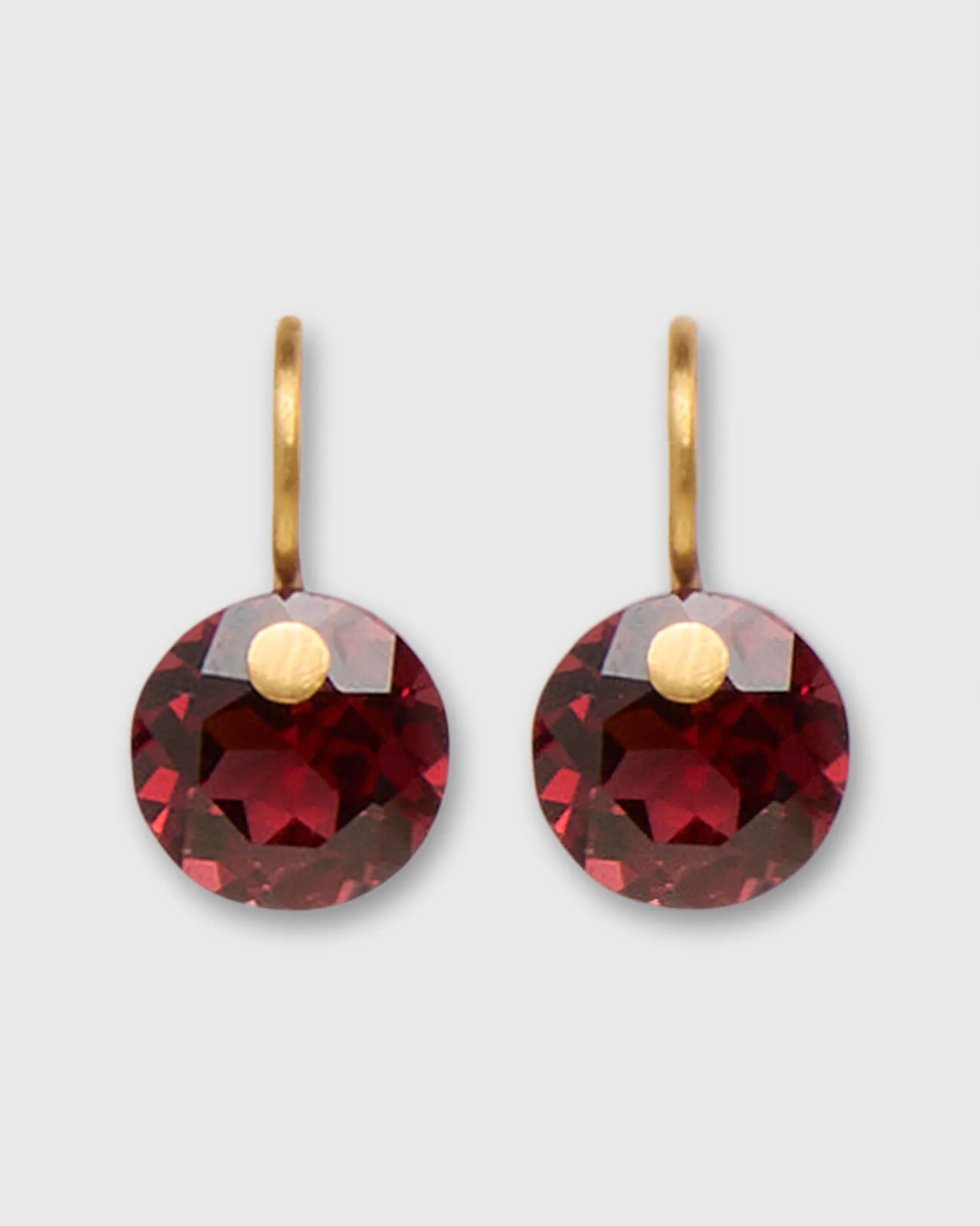 Extra Small Brilliant Earrings in Garnet sold by Mashburn product image thumbnail 3