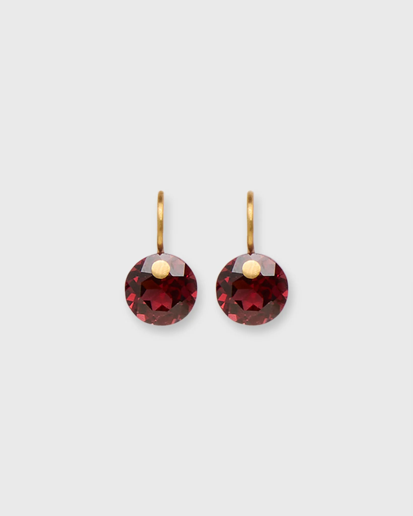 Extra Small Brilliant Earrings in Garnet sold by Mashburn