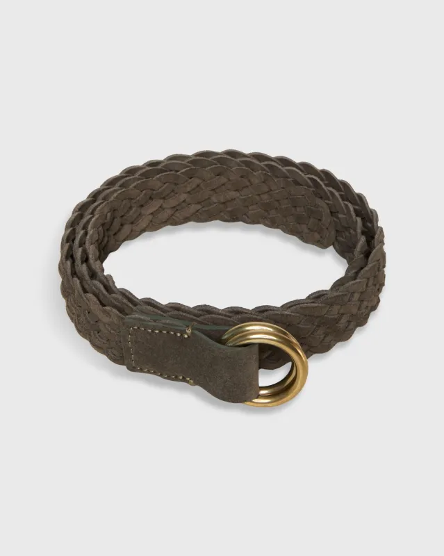 1" O-Ring Belt in Olive Suede sold by Mashburn