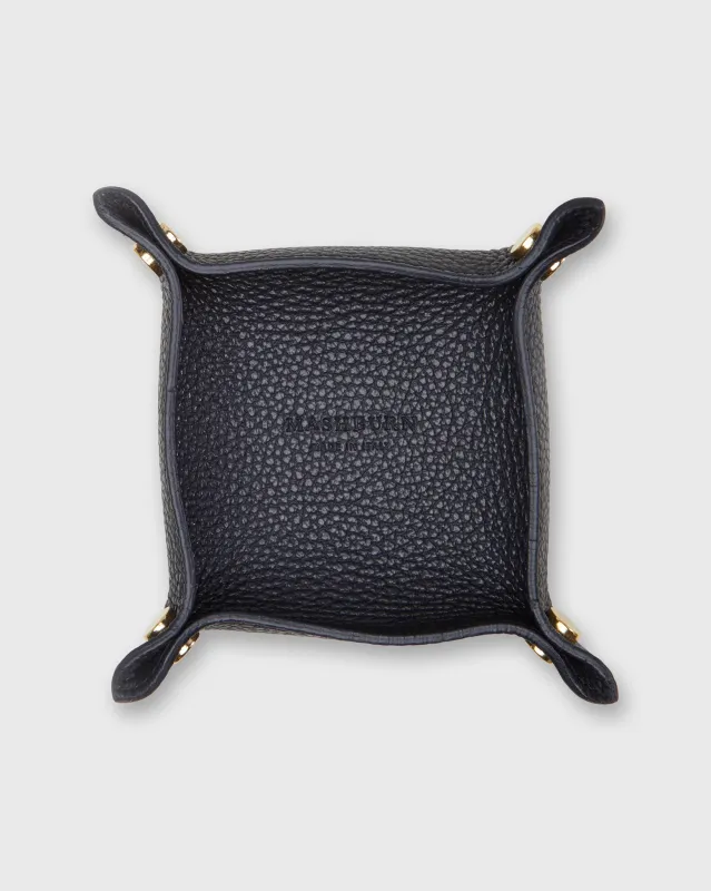Soft Small Square Tray in Dark Navy Leather sold by Mashburn