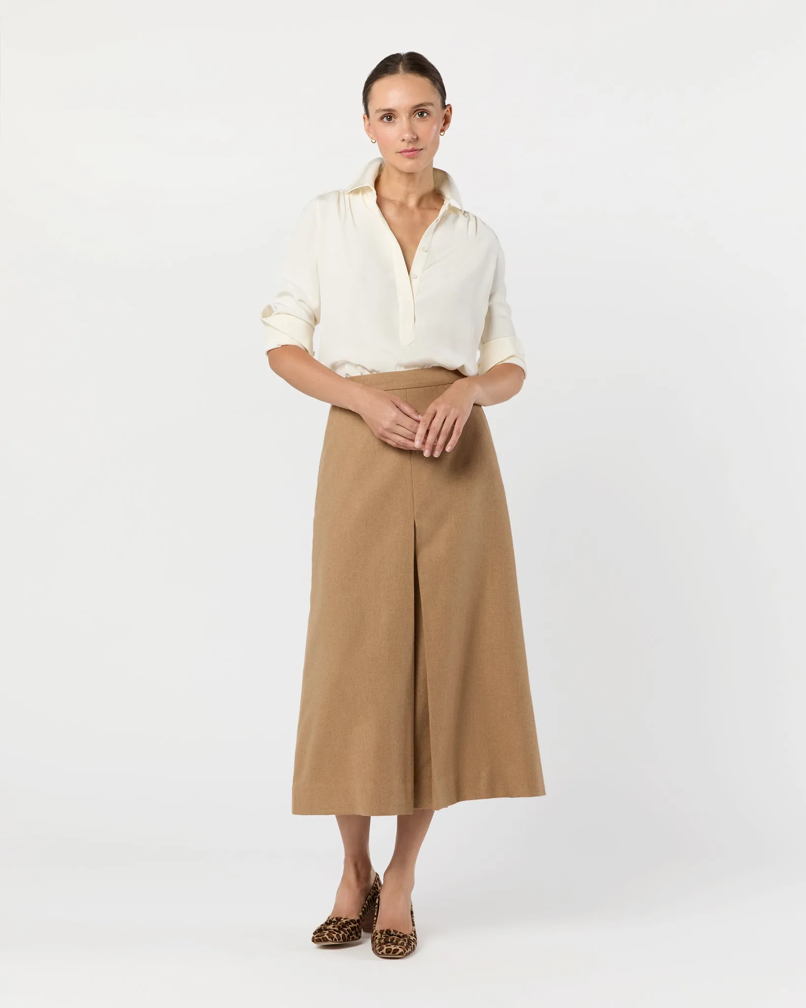 Natalia Blouse in Ivory Silk Crepe de Chine sold by Mashburn product image thumbnail 3
