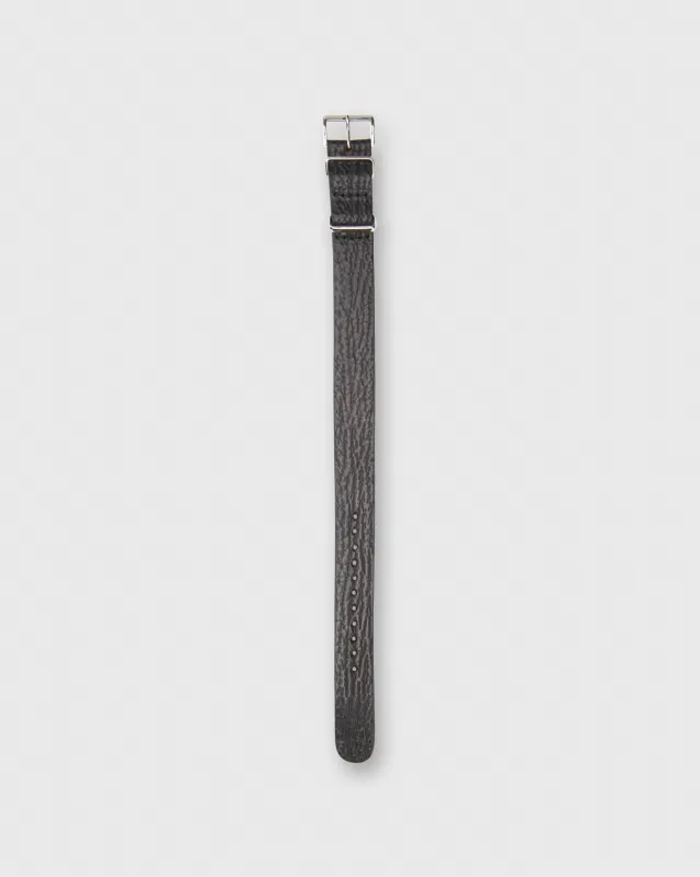 One-Piece Watch Strap in Black Sharkskin made by Sid Mashburn