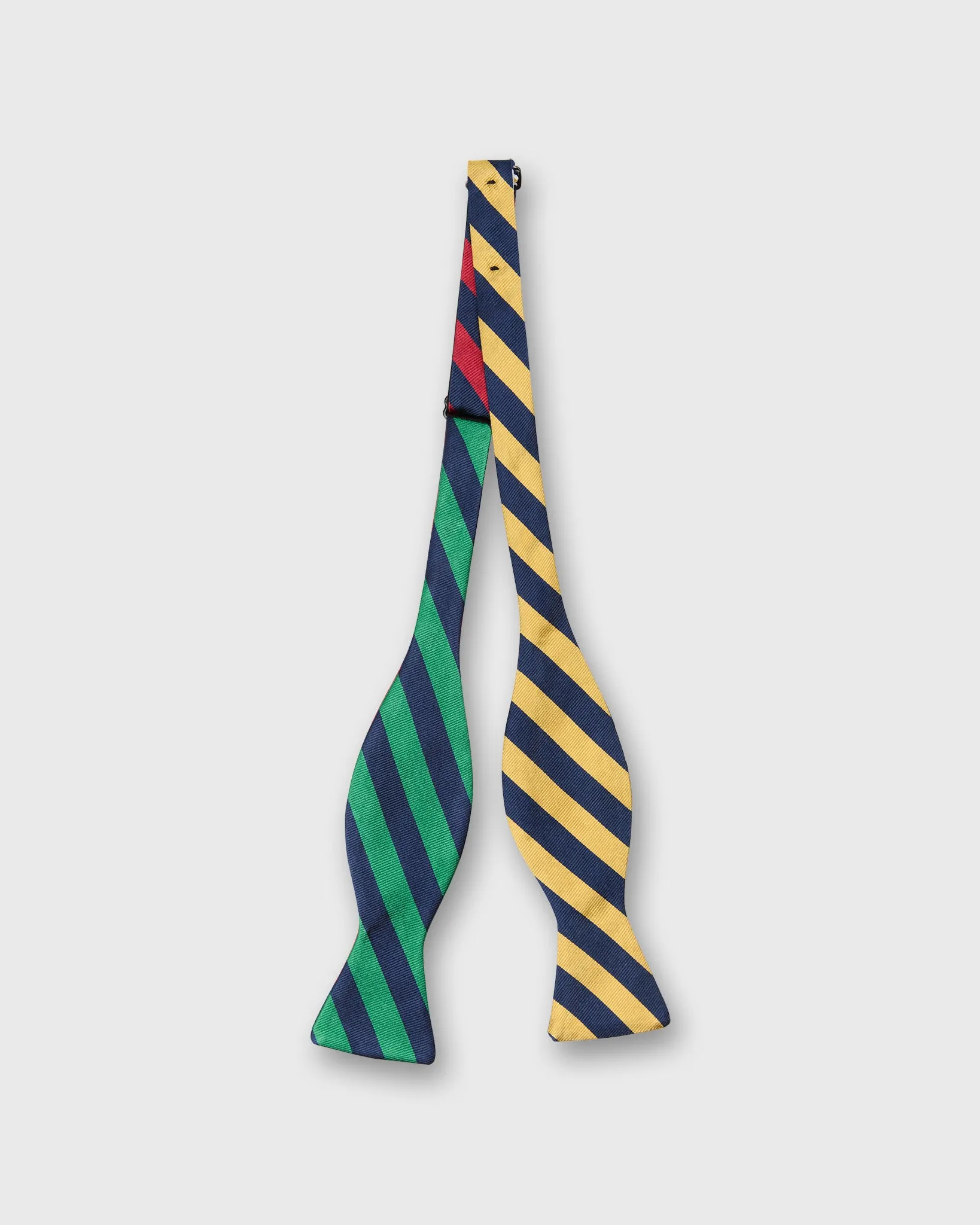 Silk Bow Tie in Navy Quad Stripes sold by Mashburn product image thumbnail 3