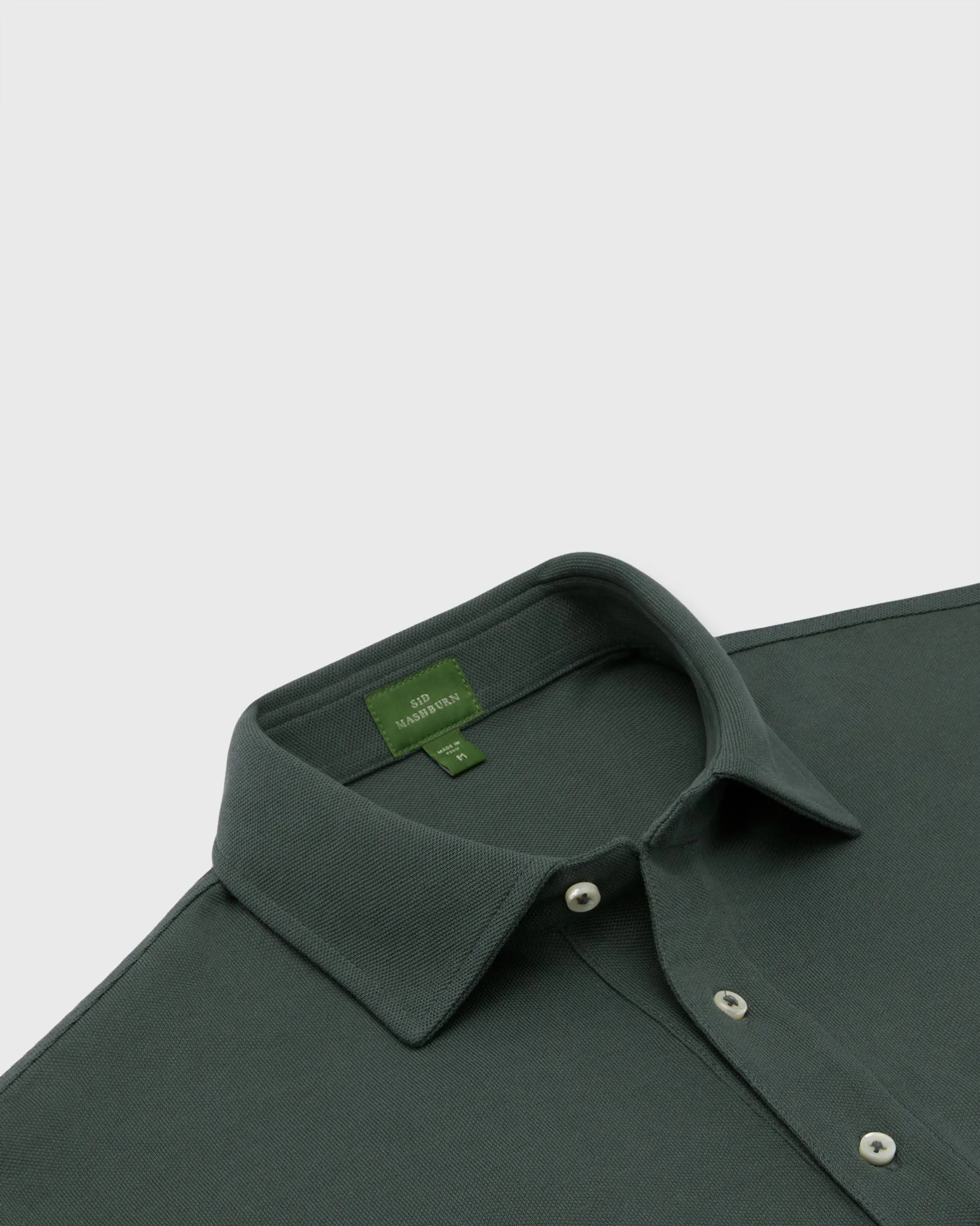 Short-Sleeved Polo in Dark Spruce Pima Pique sold by Mashburn product image thumbnail 2