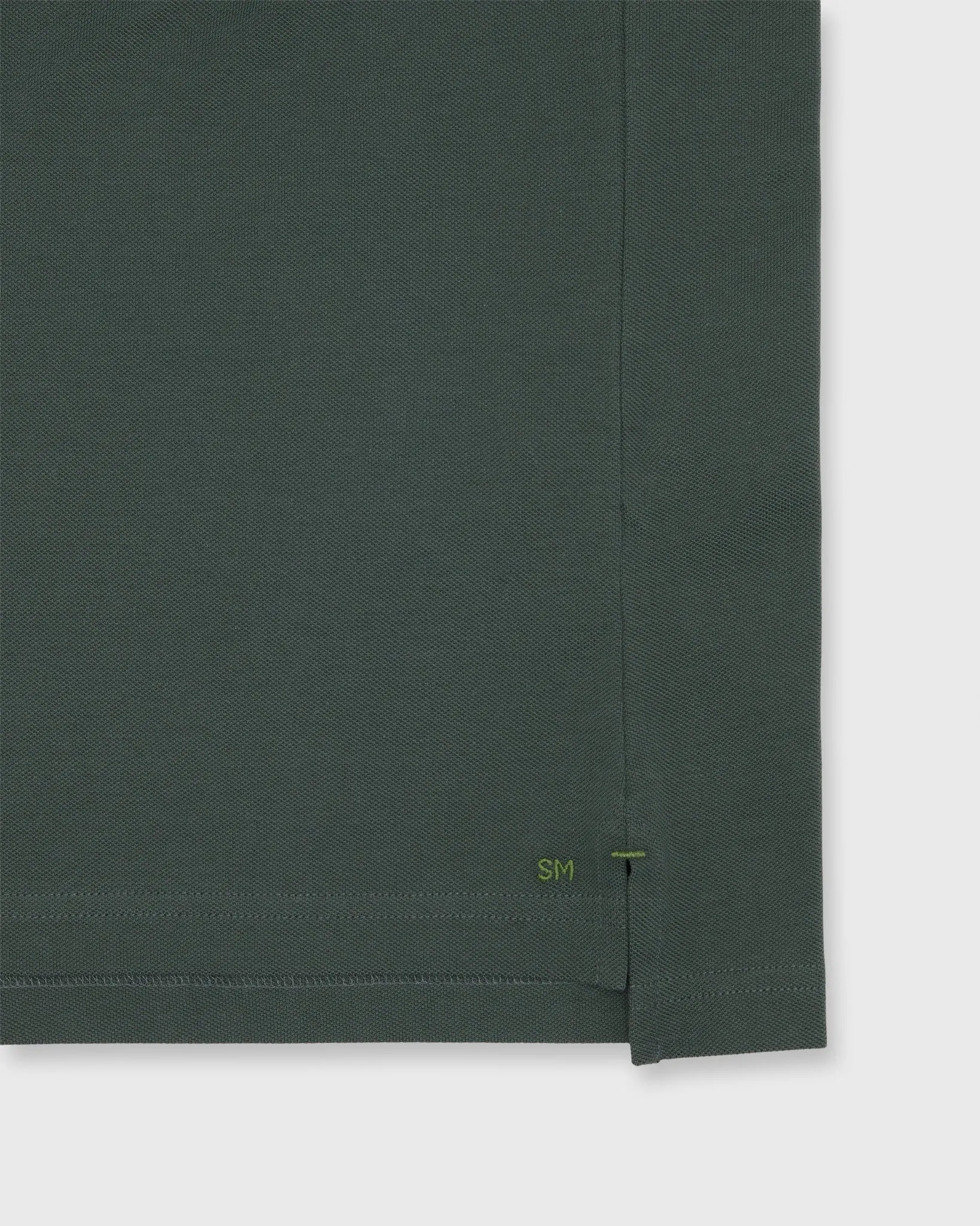 Short-Sleeved Polo in Dark Spruce Pima Pique sold by Mashburn product image thumbnail 3