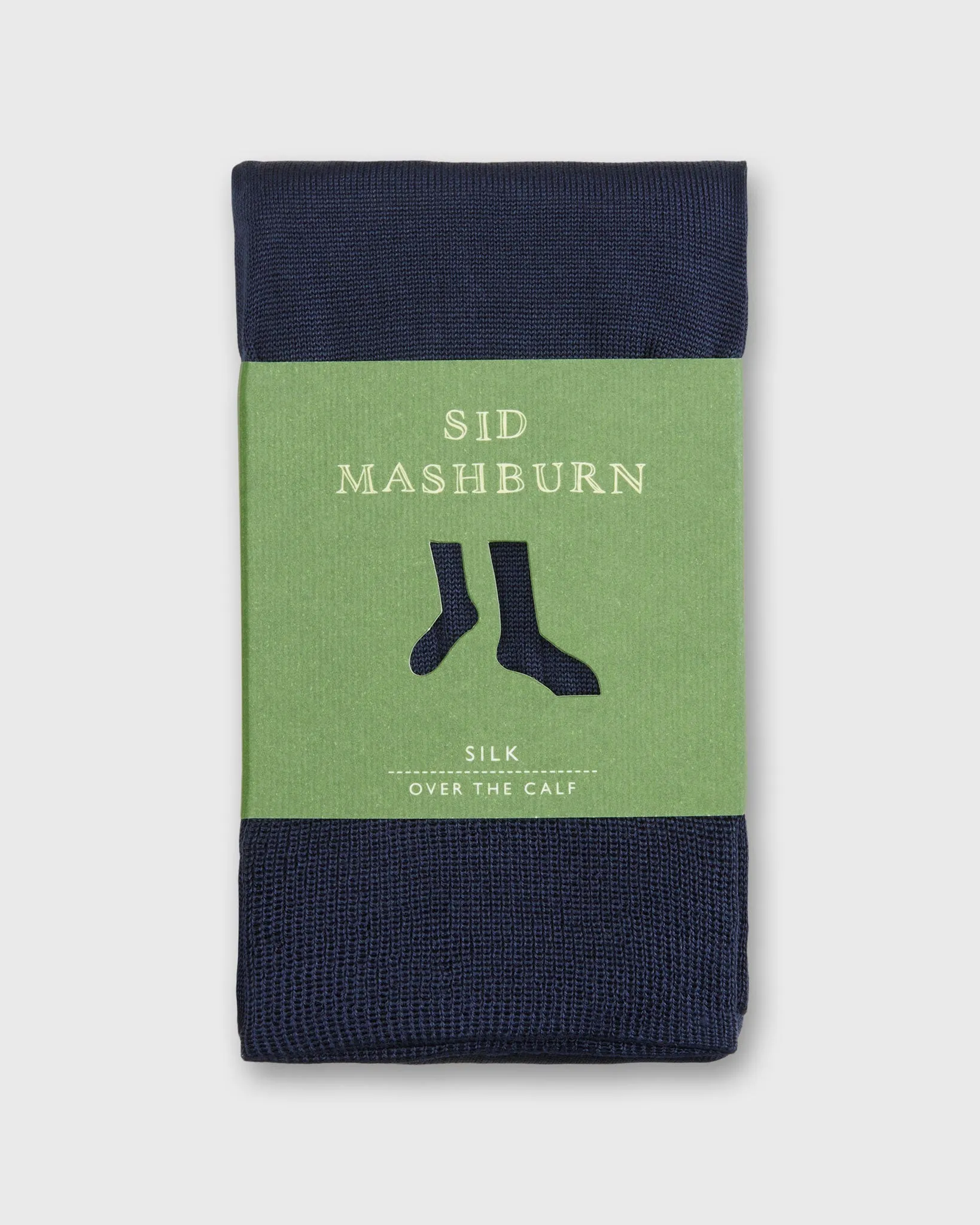 Over-The-Calf Dress Socks in Navy Silk sold by Mashburn product image thumbnail 2
