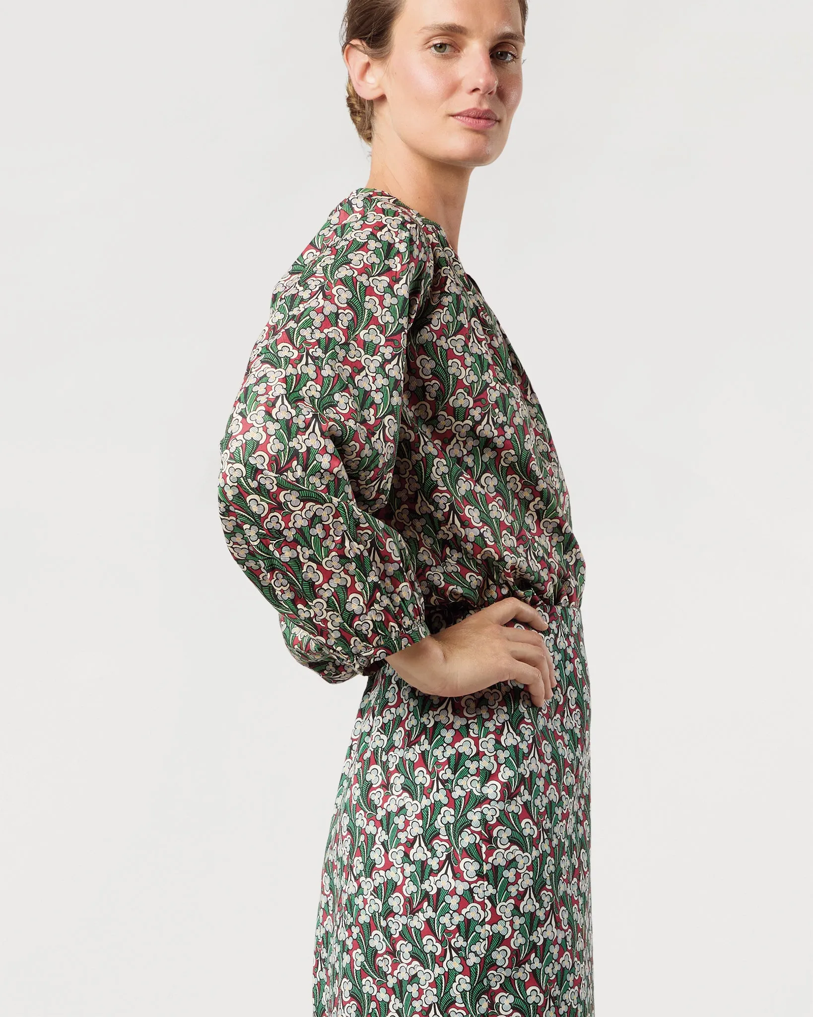 Sienna Top in Crimson/Multi Laith Liberty Fabric sold by Mashburn product image thumbnail 4