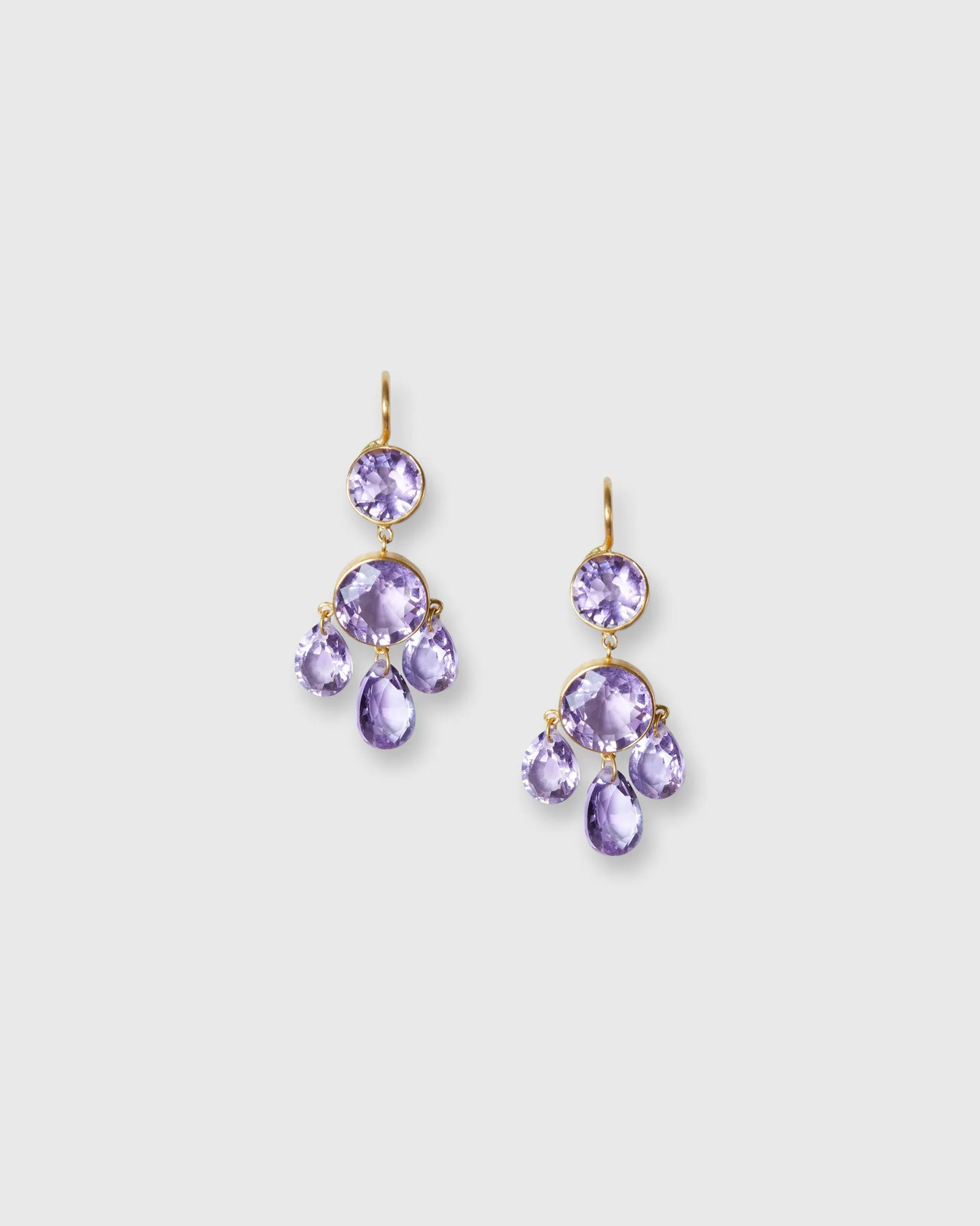Small Gabrielle d'Estrées Earrings in Amethyst sold by Mashburn