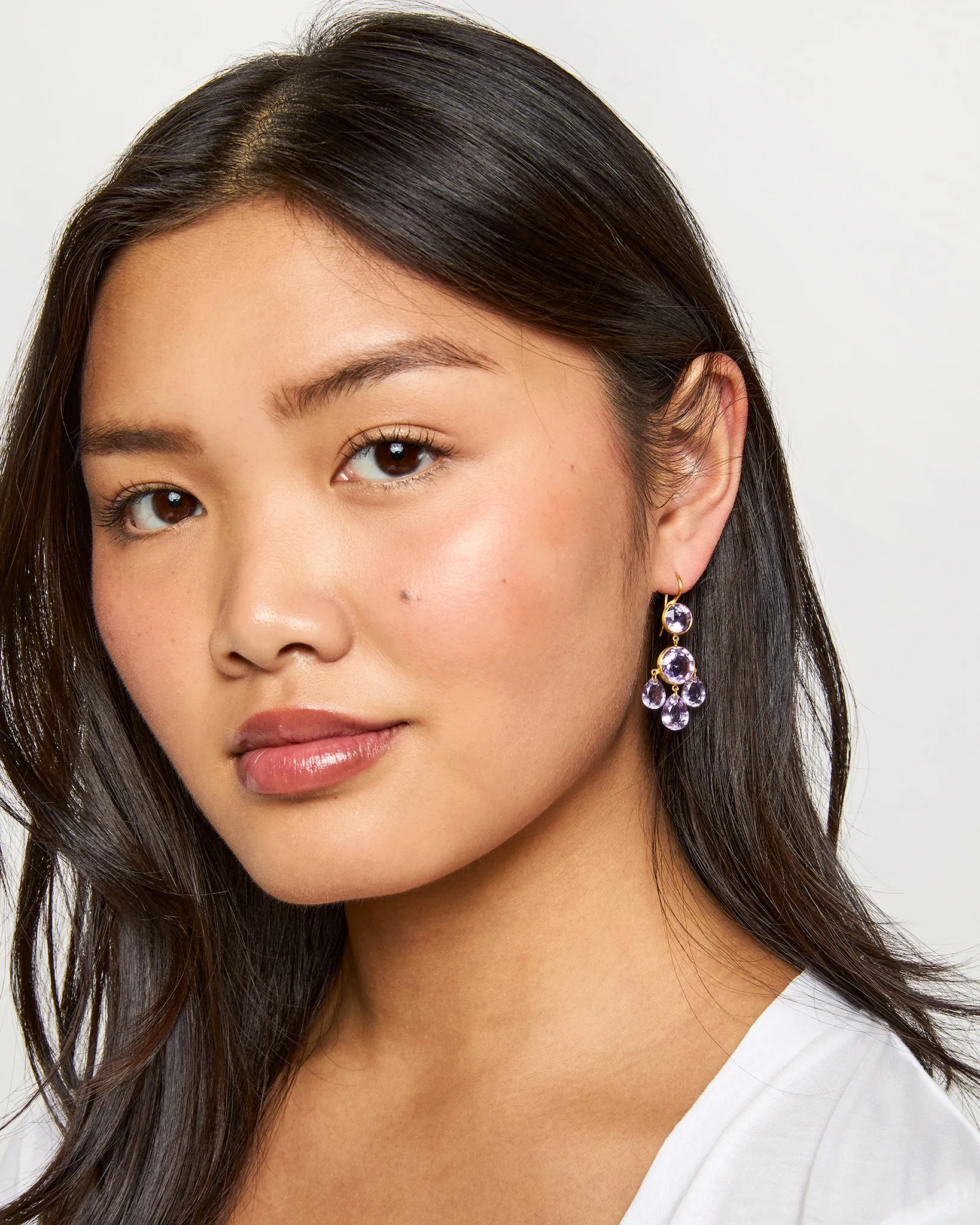 Small Gabrielle d'Estrées Earrings in Amethyst sold by Mashburn product image thumbnail 2