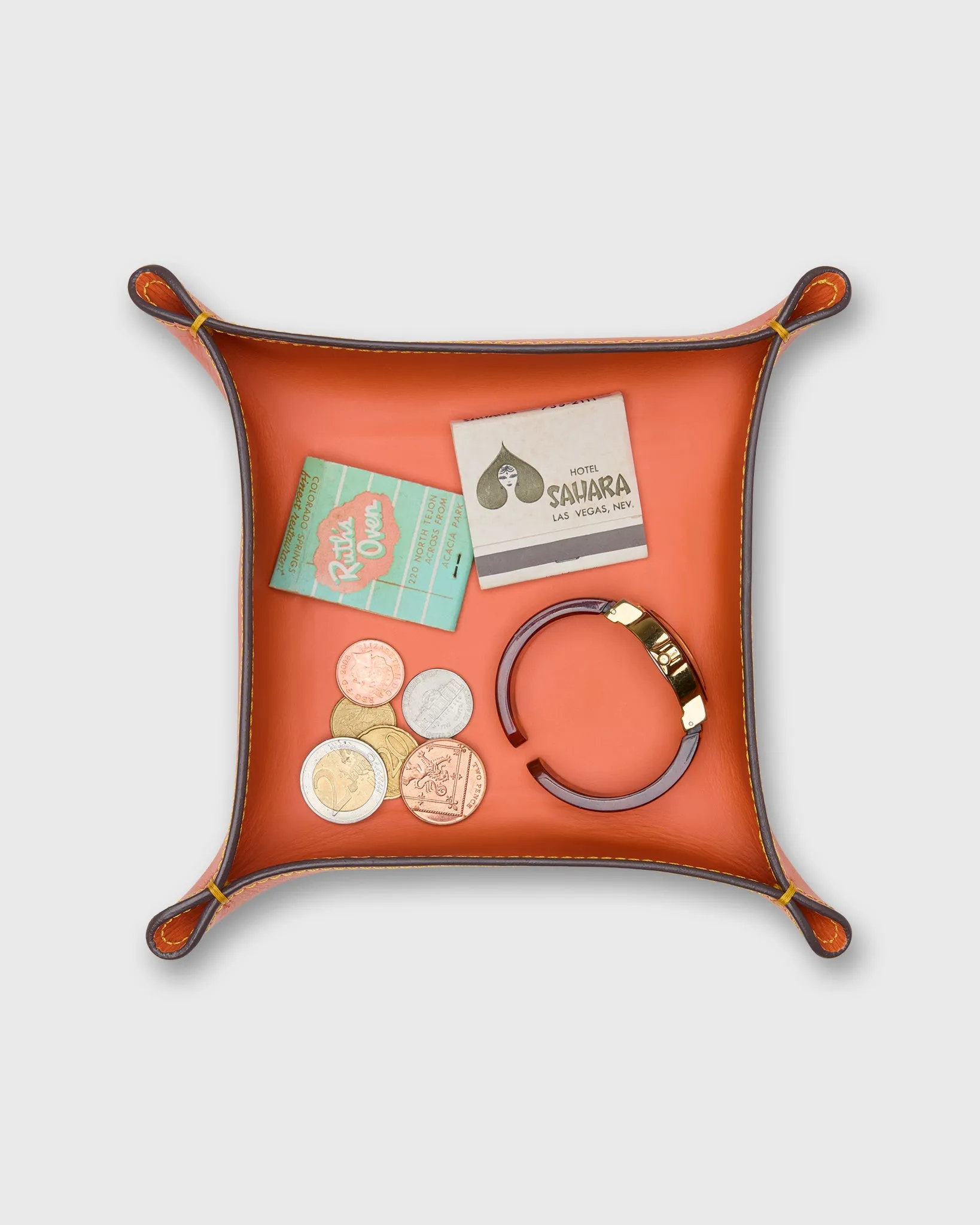 Medium Tray in Orange Leather sold by Mashburn product image thumbnail 2