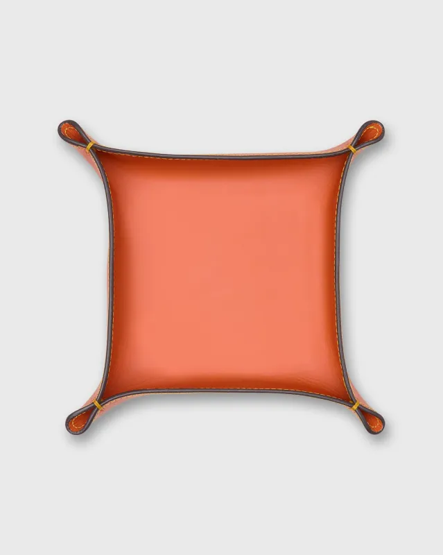 Medium Tray in Orange Leather sold by Mashburn