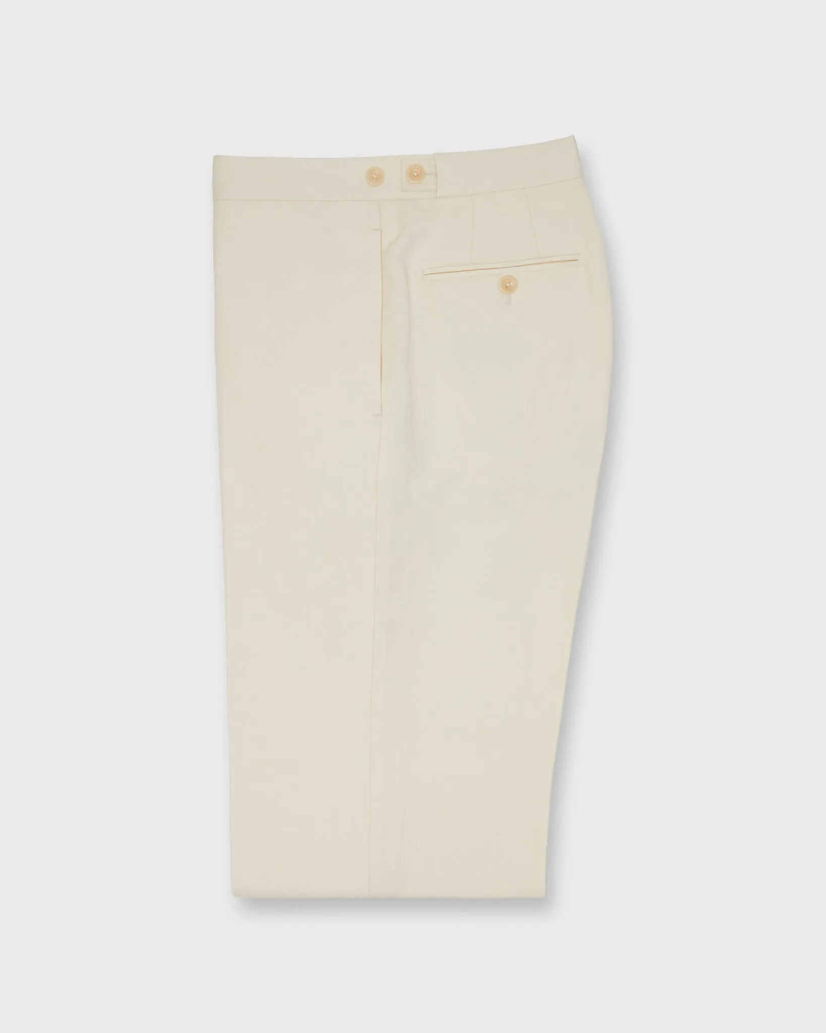Side-Tab Dress Trouser in Ivory Cotolino Canvas sold by Mashburn product image thumbnail 2