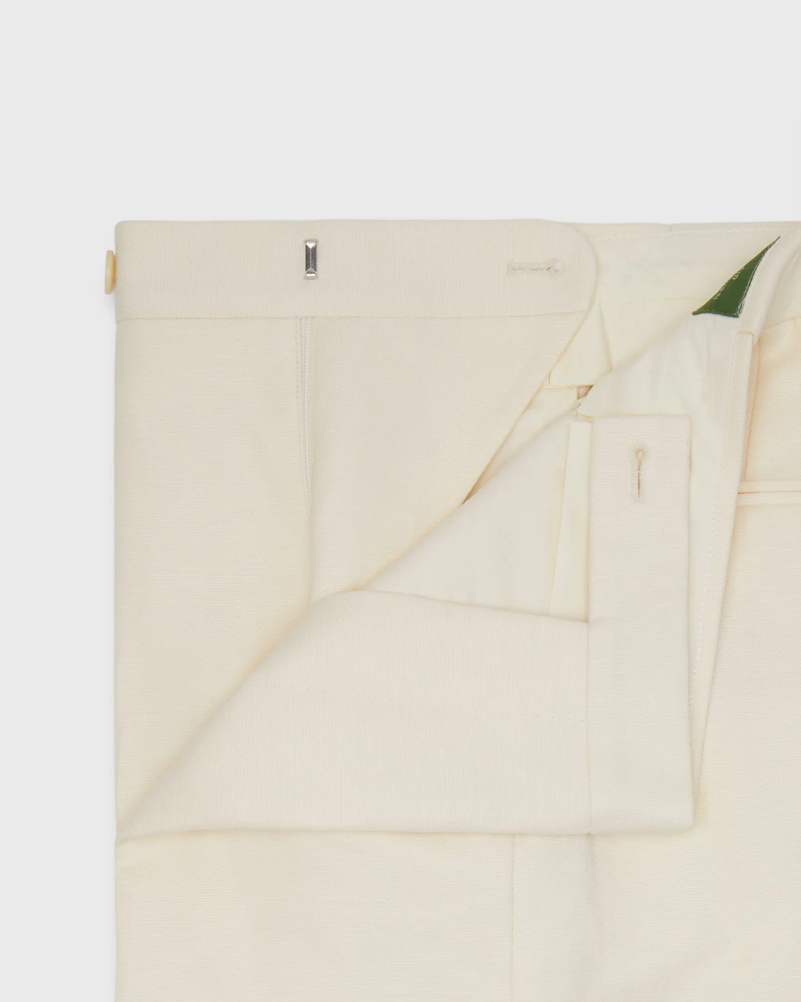 Side-Tab Dress Trouser in Ivory Cotolino Canvas sold by Mashburn product image thumbnail 3