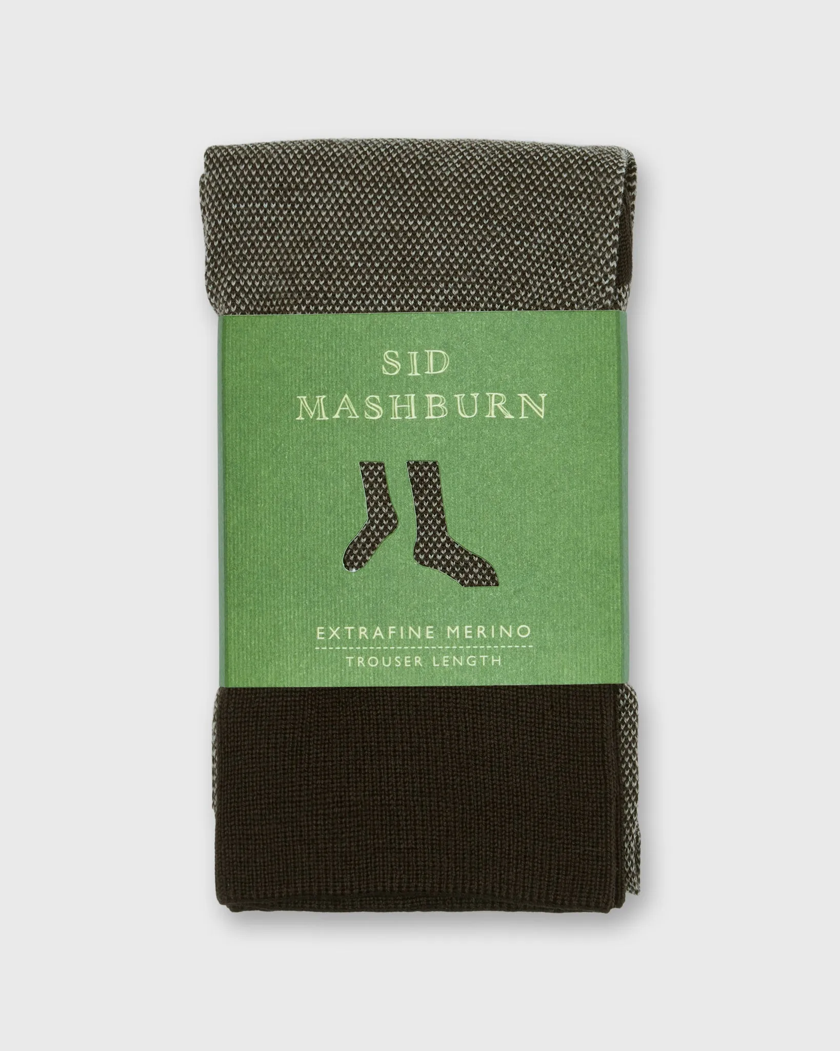 Birdseye Trouser Dress Socks in Chocolate Extra Fine Merino sold by Mashburn product image thumbnail 2
