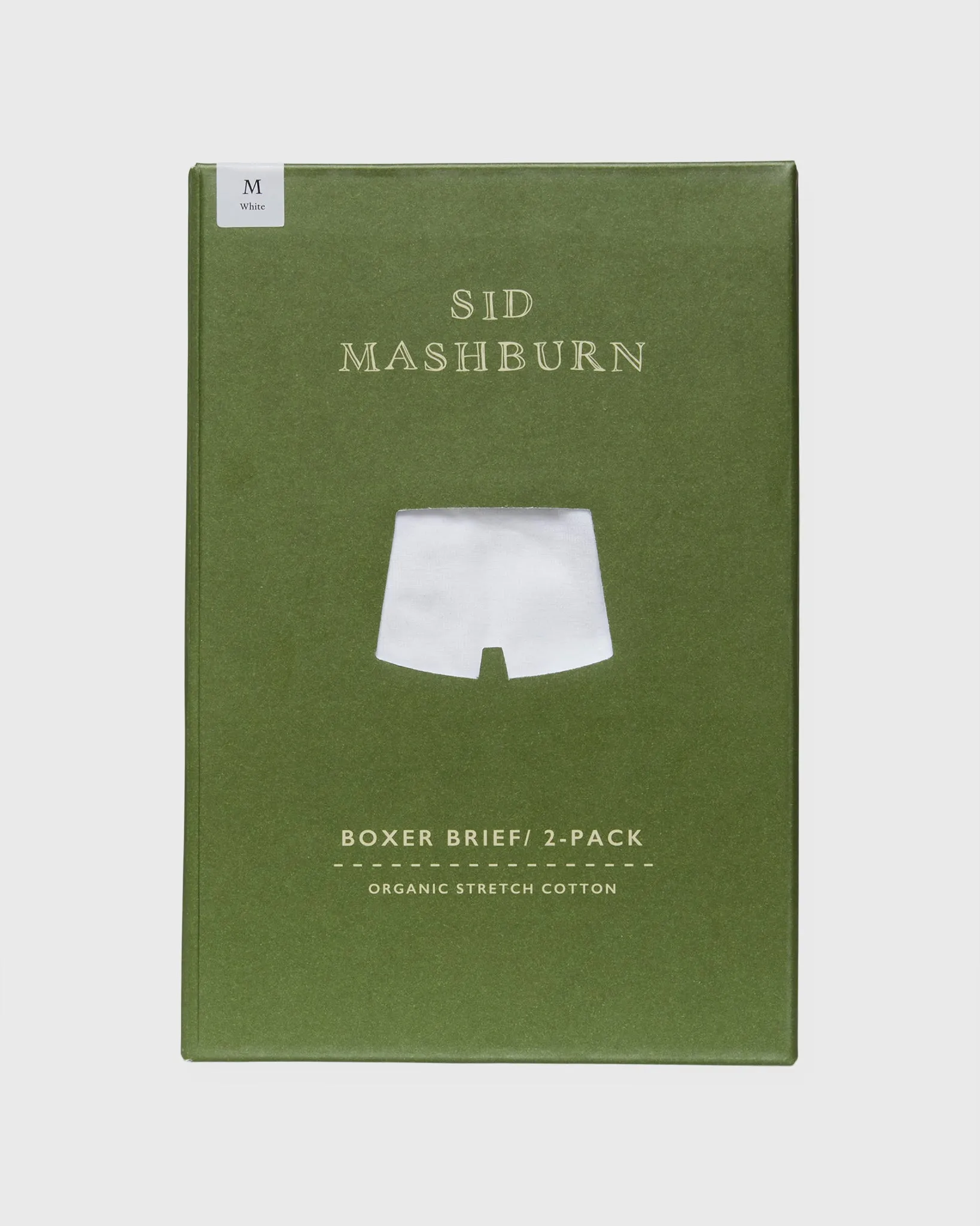 Boxer Brief (Pack of 2) in White Organic Stretch Cotton sold by Mashburn product image thumbnail 2