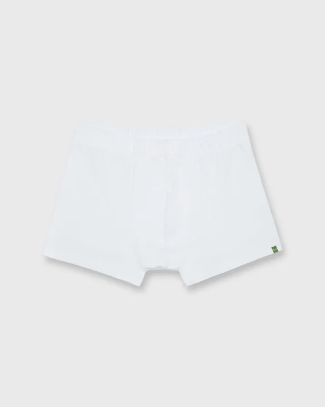 Boxer Brief (Pack of 2) in White Organic Stretch Cotton sold by Mashburn