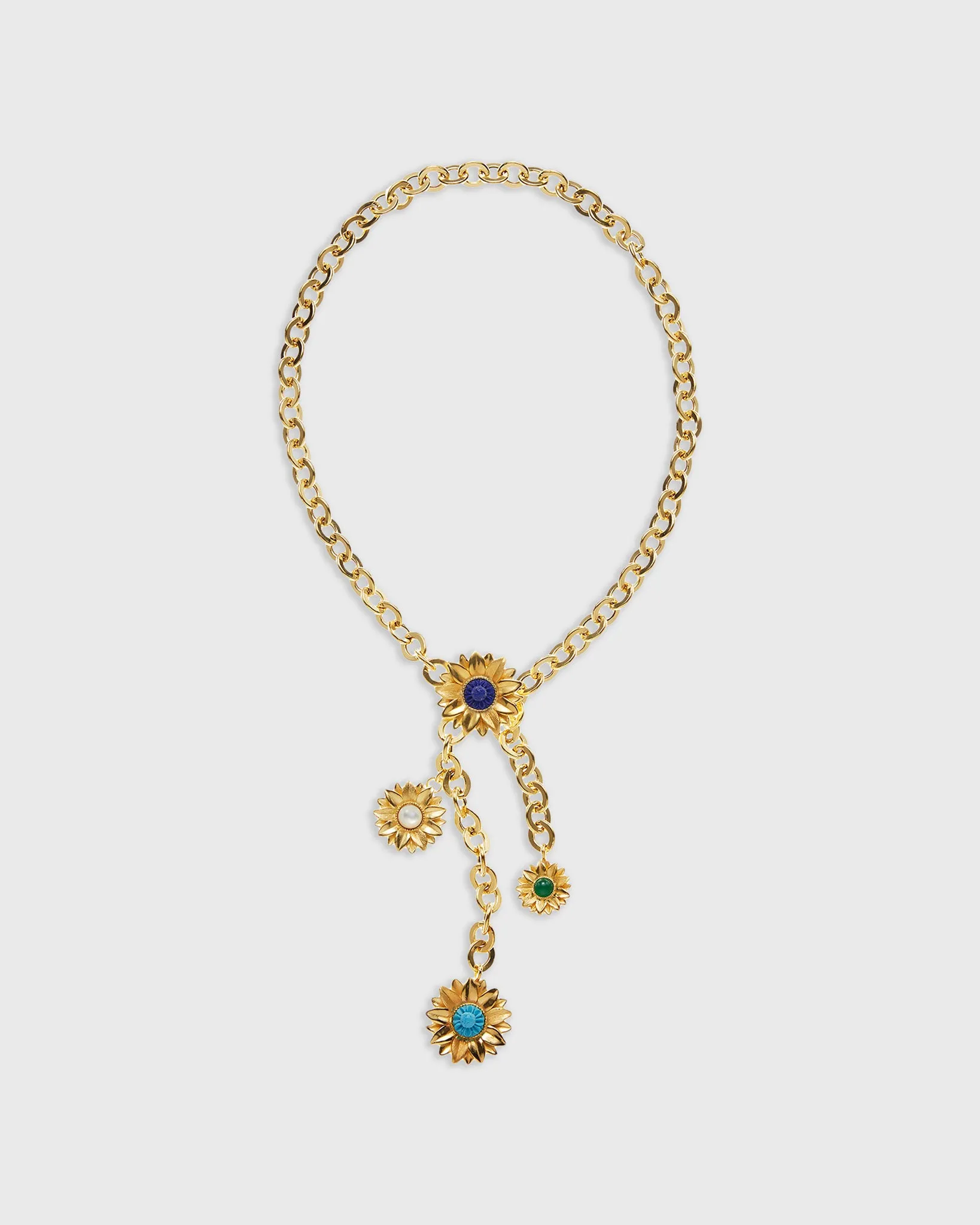 Limoncello Cascade Necklace in Lapis/Turquoise sold by Mashburn