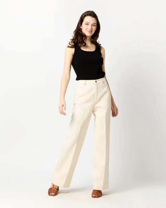 Coco 5-Pocket Jean in Natural Stretch Denim sold by Mashburn