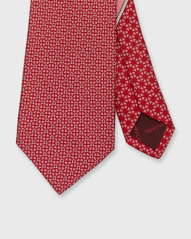 Silk Print Tie in Red Gancini Foulard sold by Mashburn