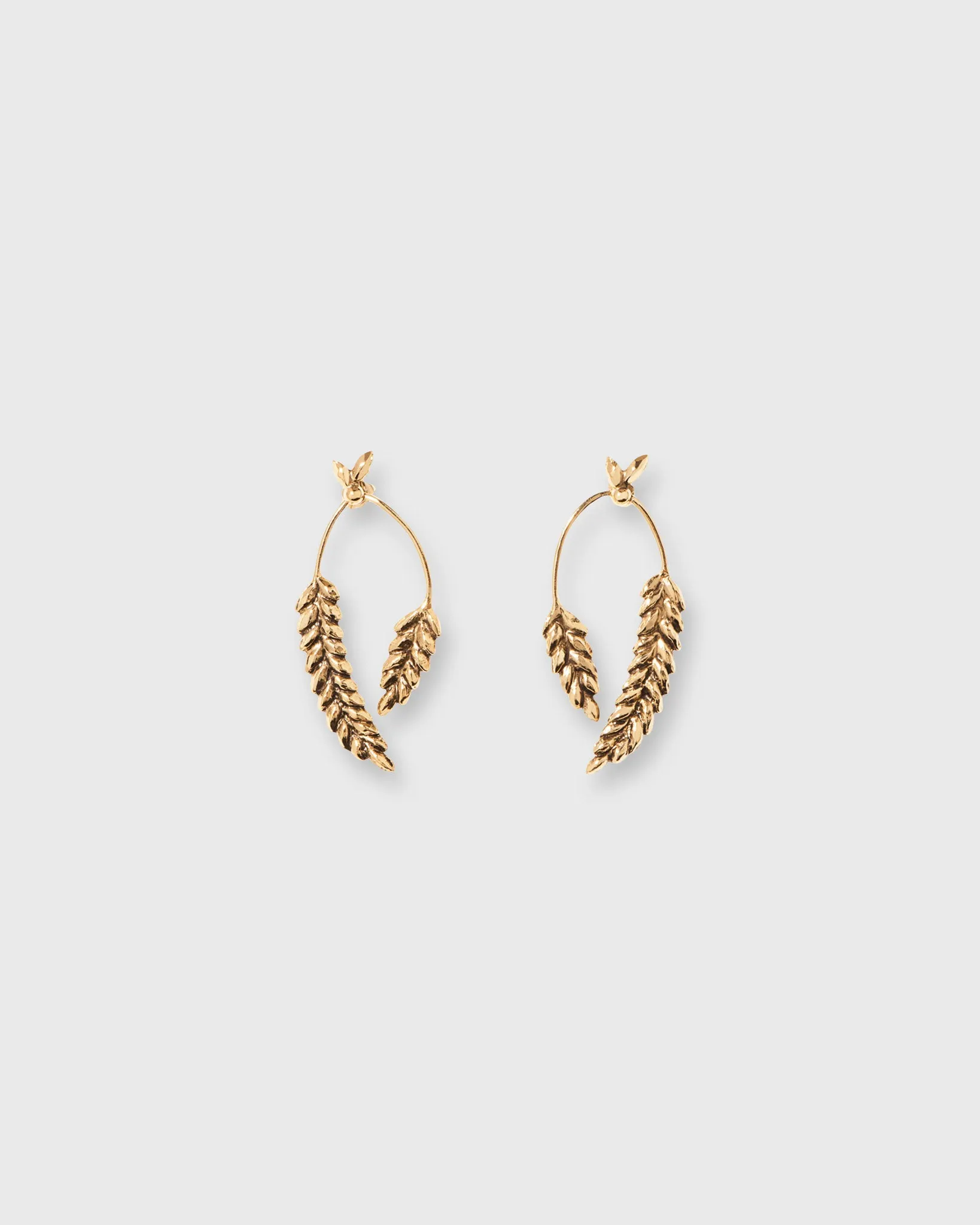 Wheat Earrings in Gold sold by Mashburn