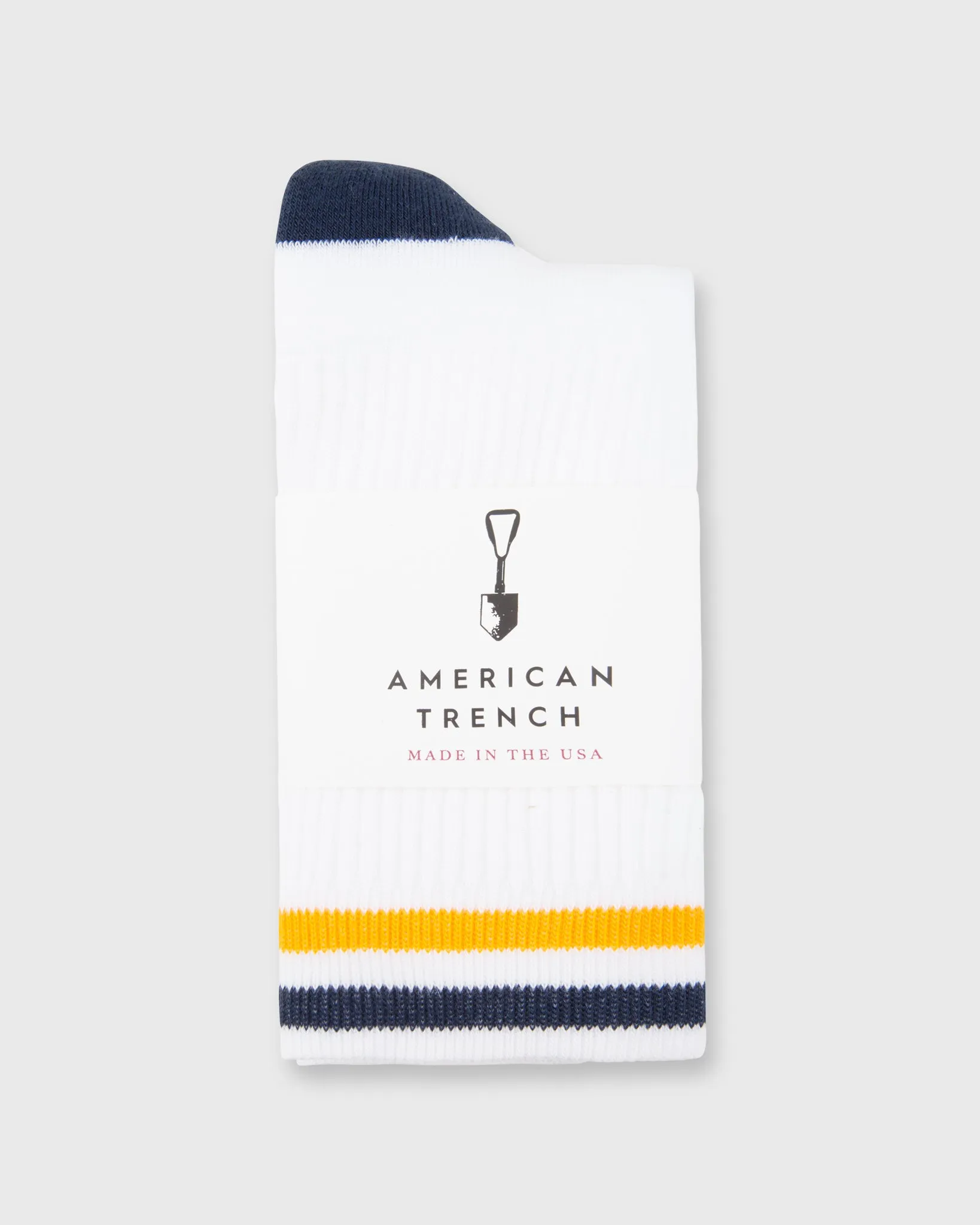 Kennedy Luxe Athletic Socks in White/Navy/Gold sold by Mashburn product image thumbnail 2