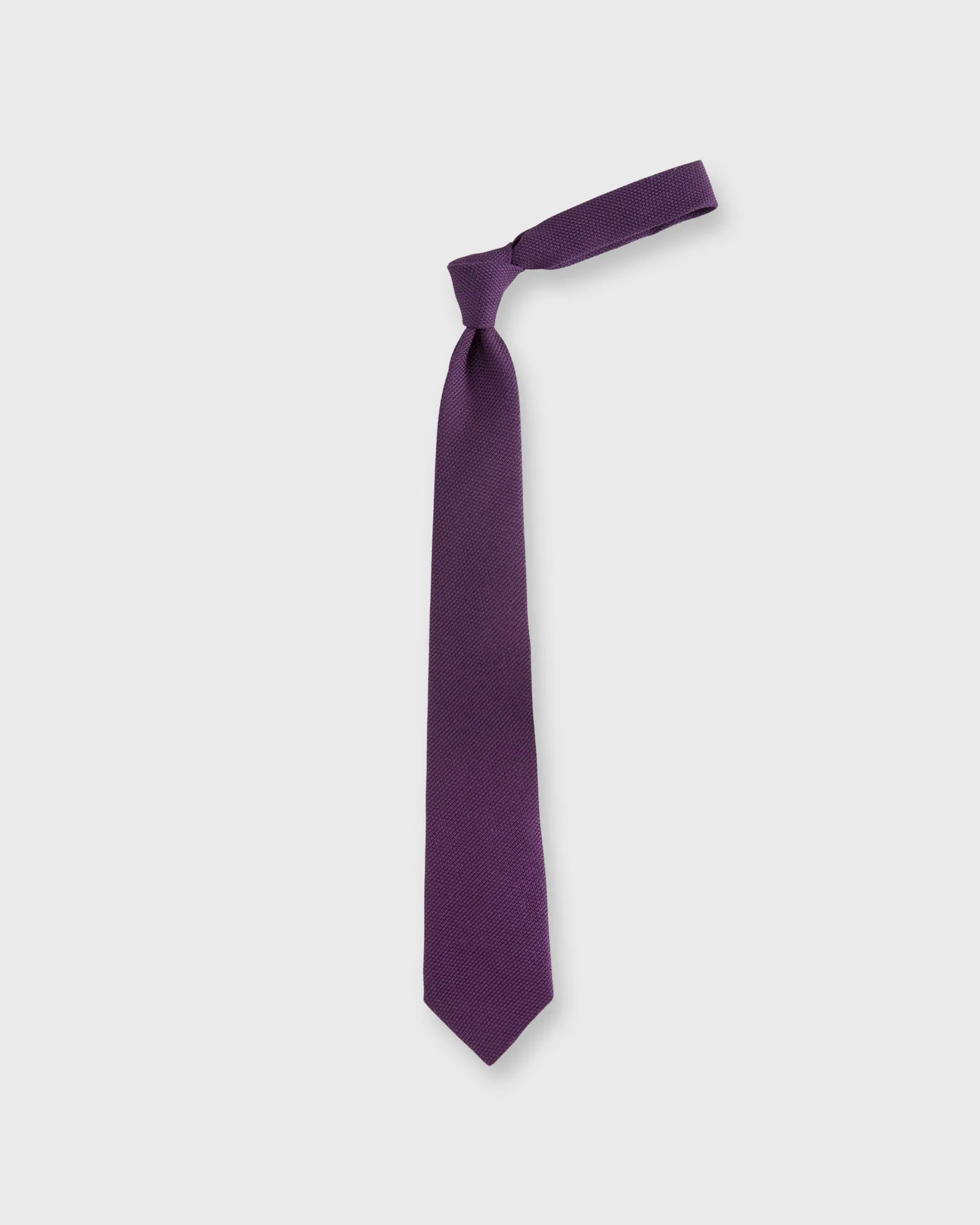 Silk Fino Grenadine Tie in Eggplant sold by Mashburn product image thumbnail 2
