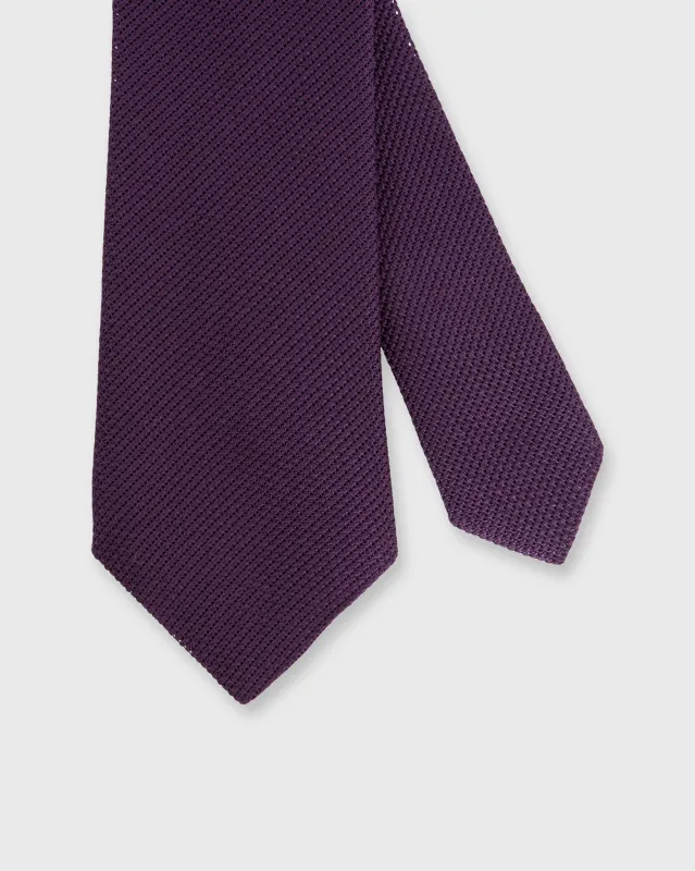 Silk Fino Grenadine Tie in Eggplant sold by Mashburn