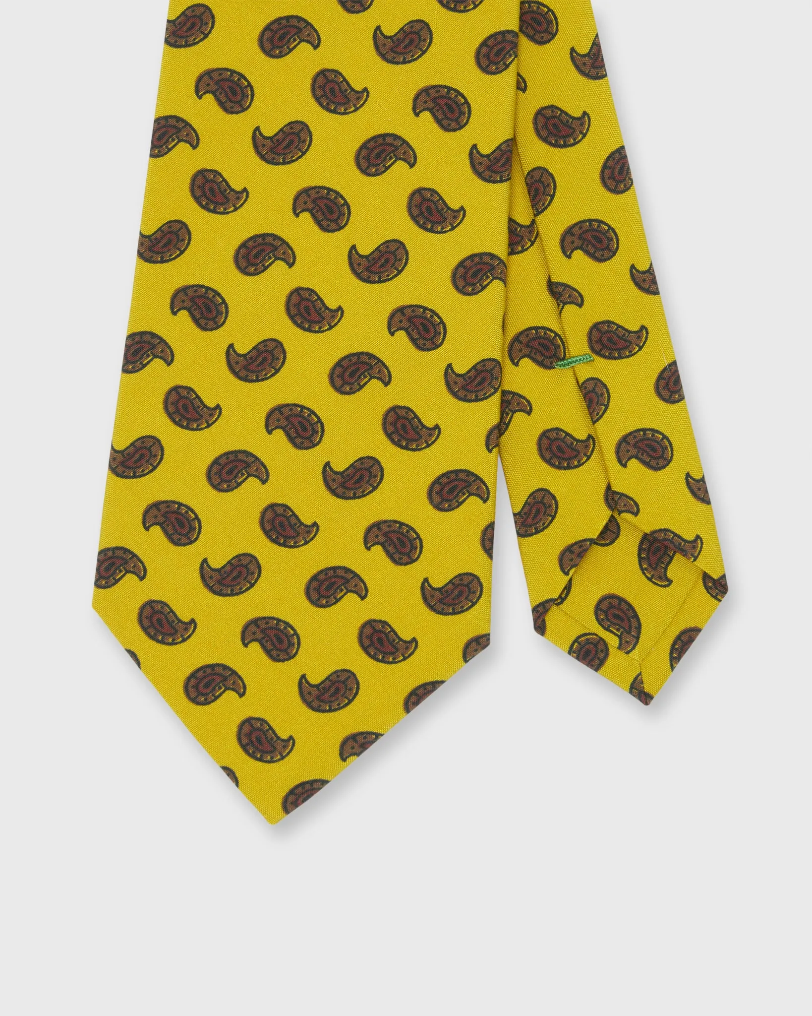 Silk Print Tie in Straw/Brown/Red Paisley sold by Mashburn