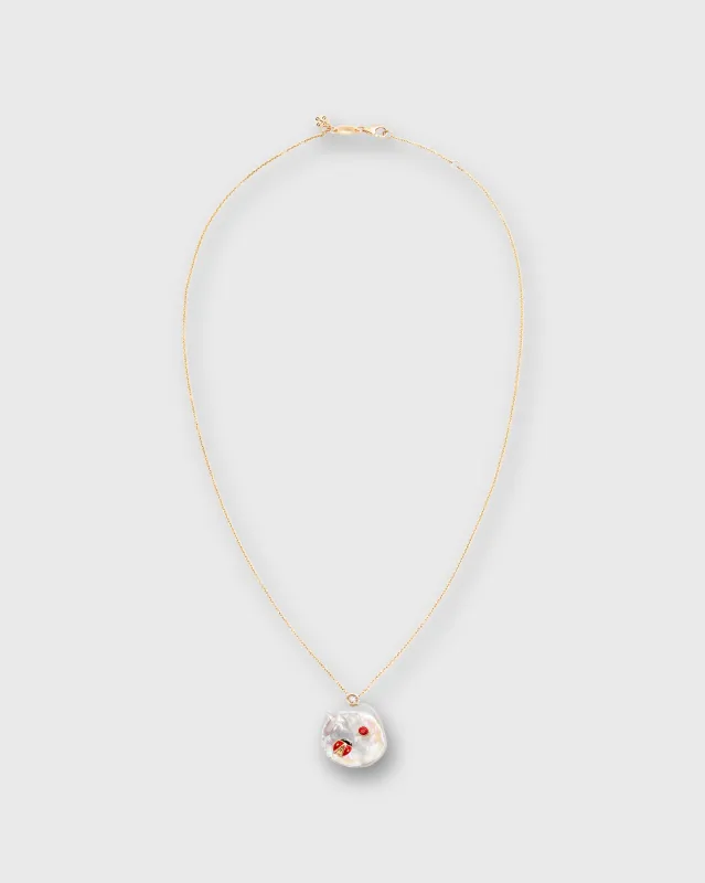 Lady Luck Pendant Necklace in Pearl/Diamond/Sapphire sold by Mashburn