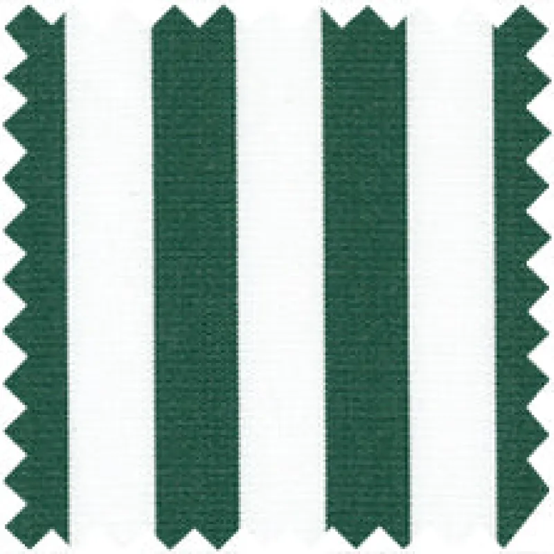 Made-to-Order Fabric in Green Awning Stripe Poplin sold by Mashburn