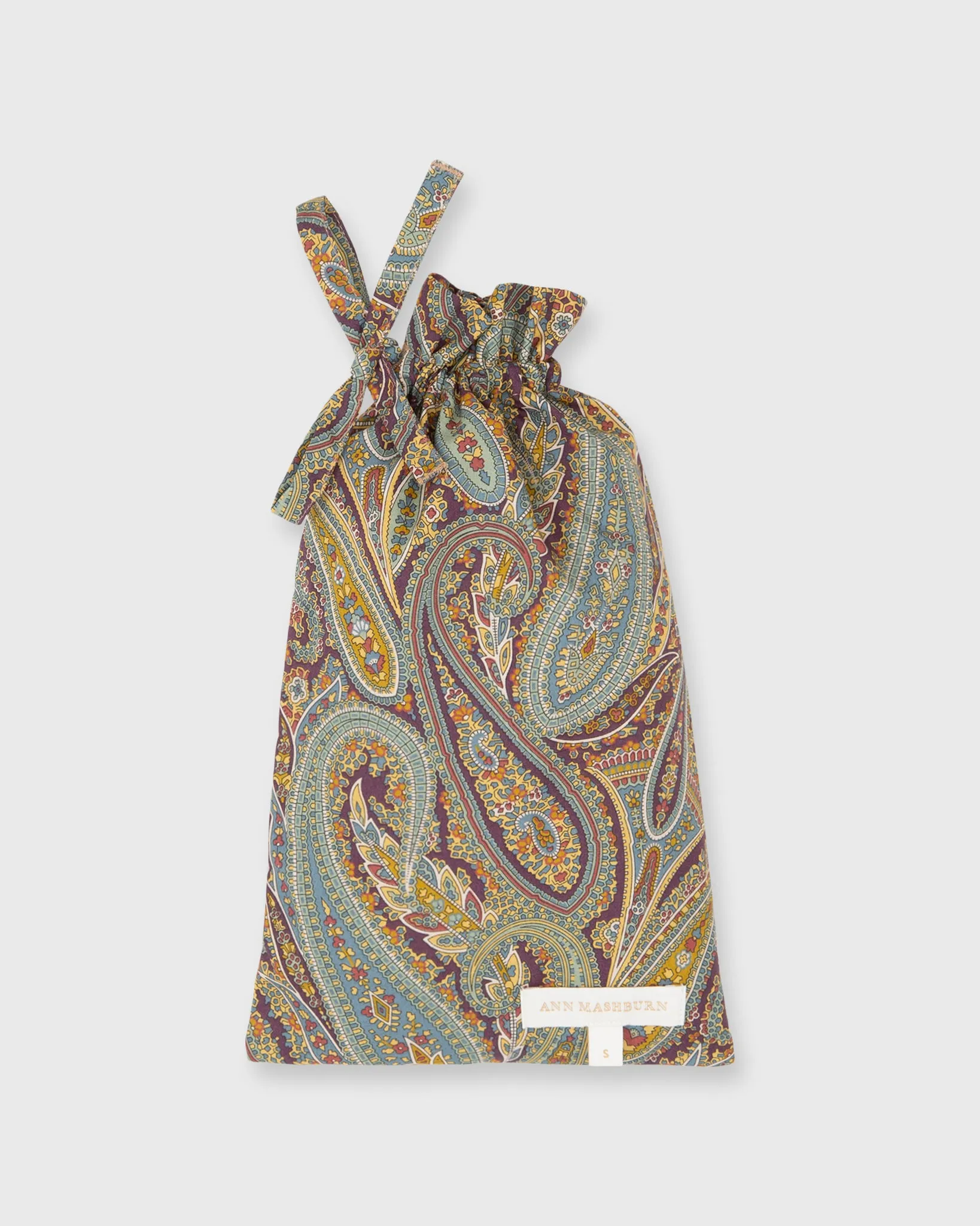 Track Short in Bordeaux Multi Paisley Park Liberty Fabric sold by Mashburn product image thumbnail 5