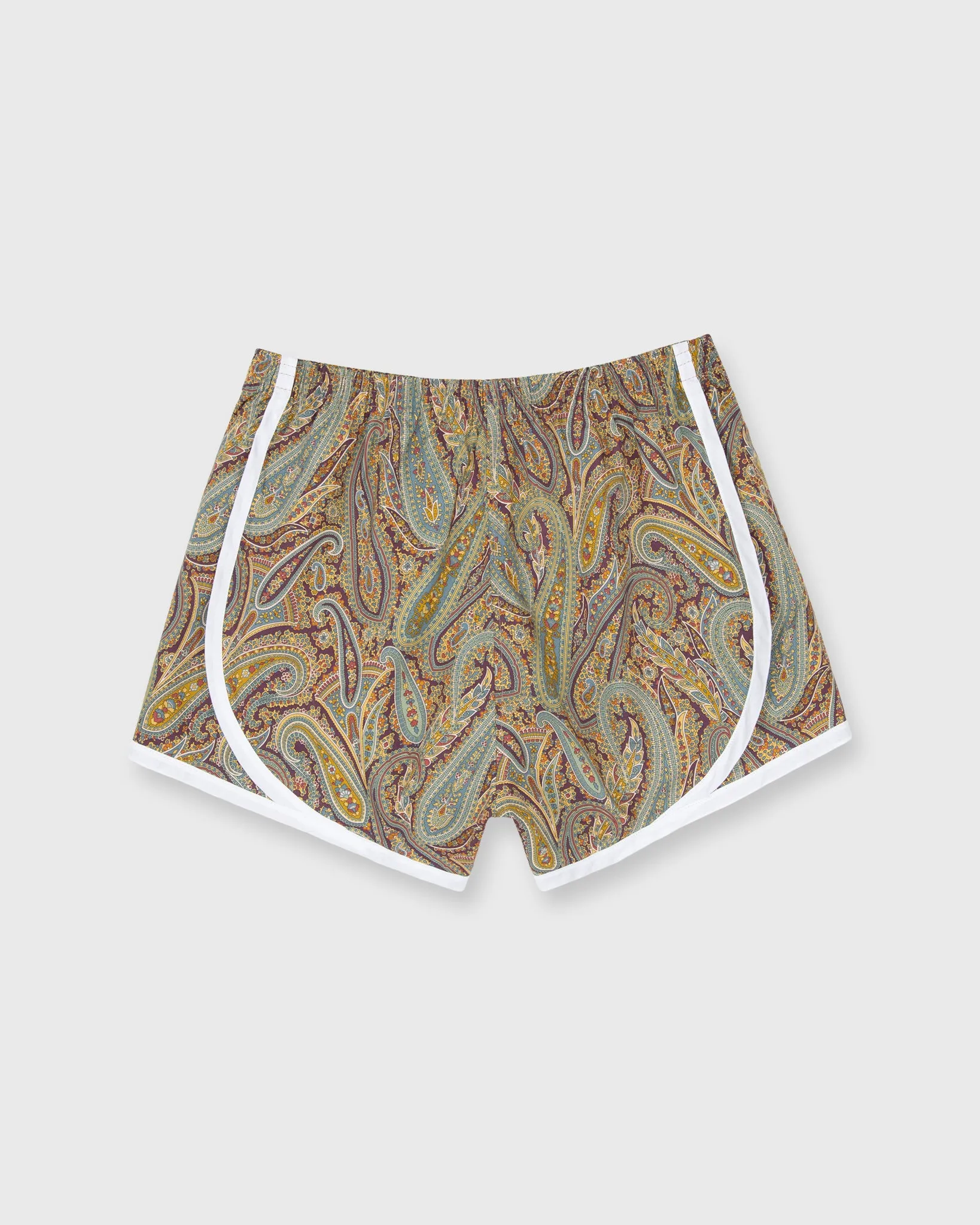 Track Short in Bordeaux Multi Paisley Park Liberty Fabric sold by Mashburn product image thumbnail 4