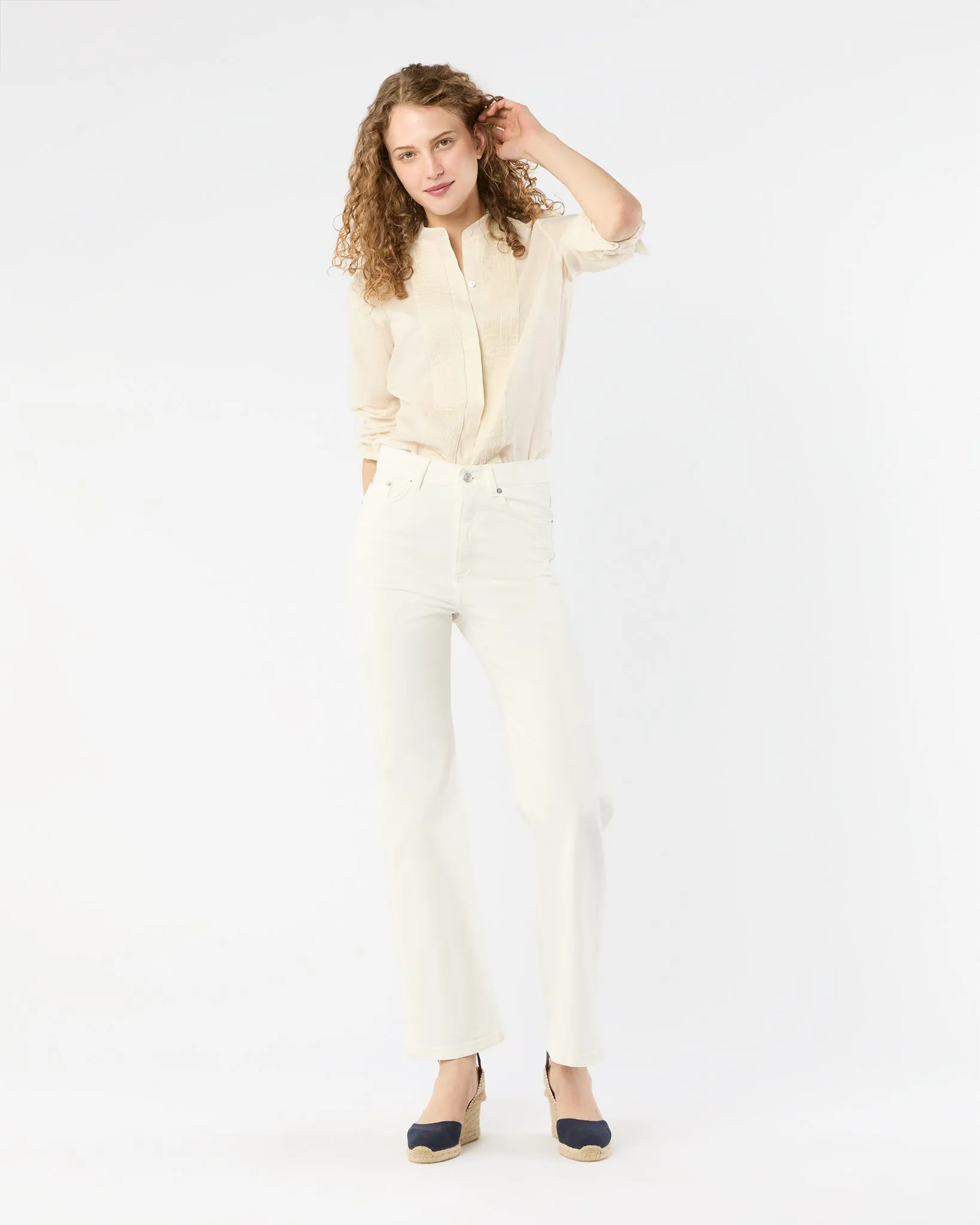 Pyramid Jeans in Natural White sold by Mashburn