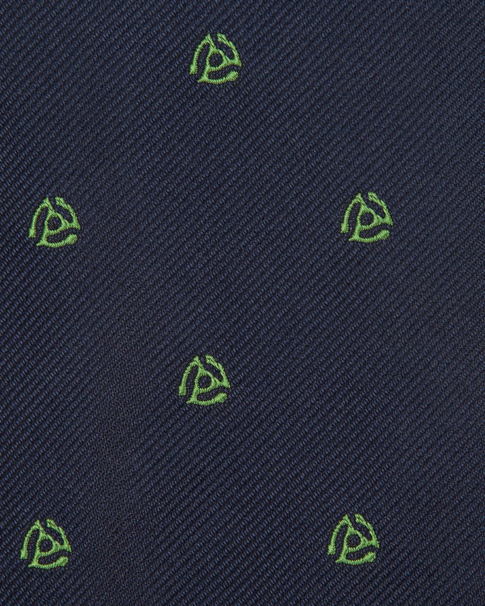Silk Woven Club Tie in Navy/Green 45 Turntable Adapter sold by Mashburn product image thumbnail 2