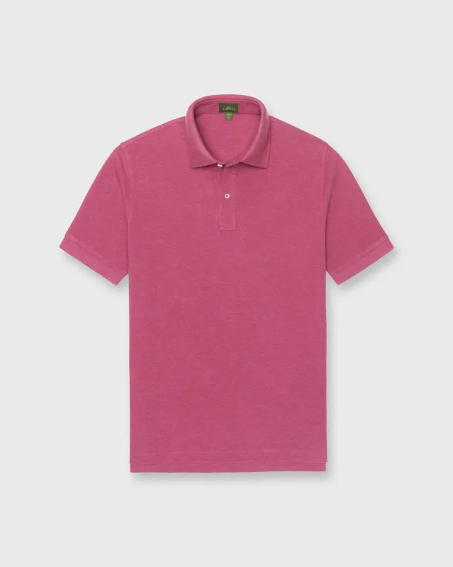 Court Polo in Heather Berry Pima Pique sold by Mashburn