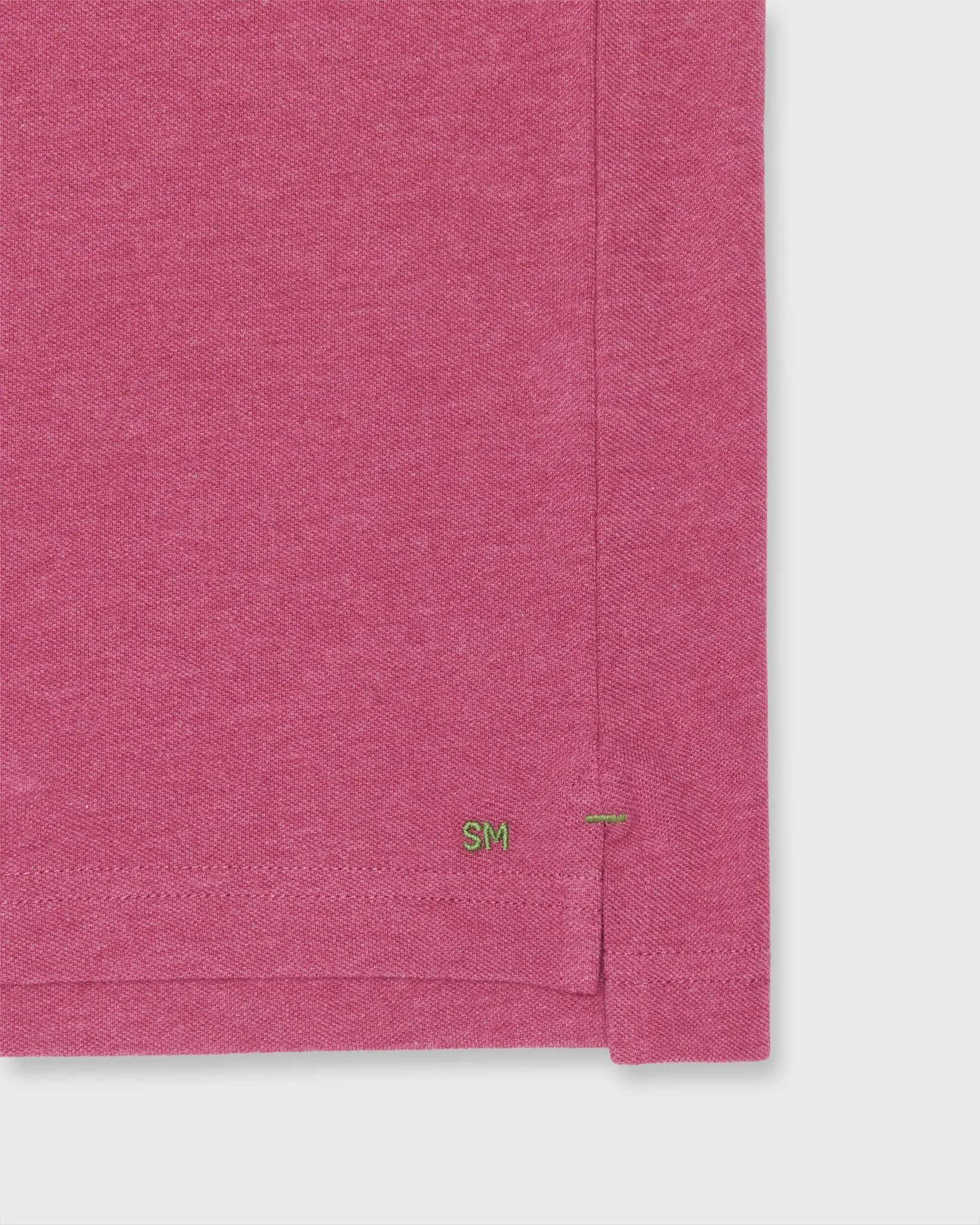 Court Polo in Heather Berry Pima Pique sold by Mashburn product image thumbnail 3