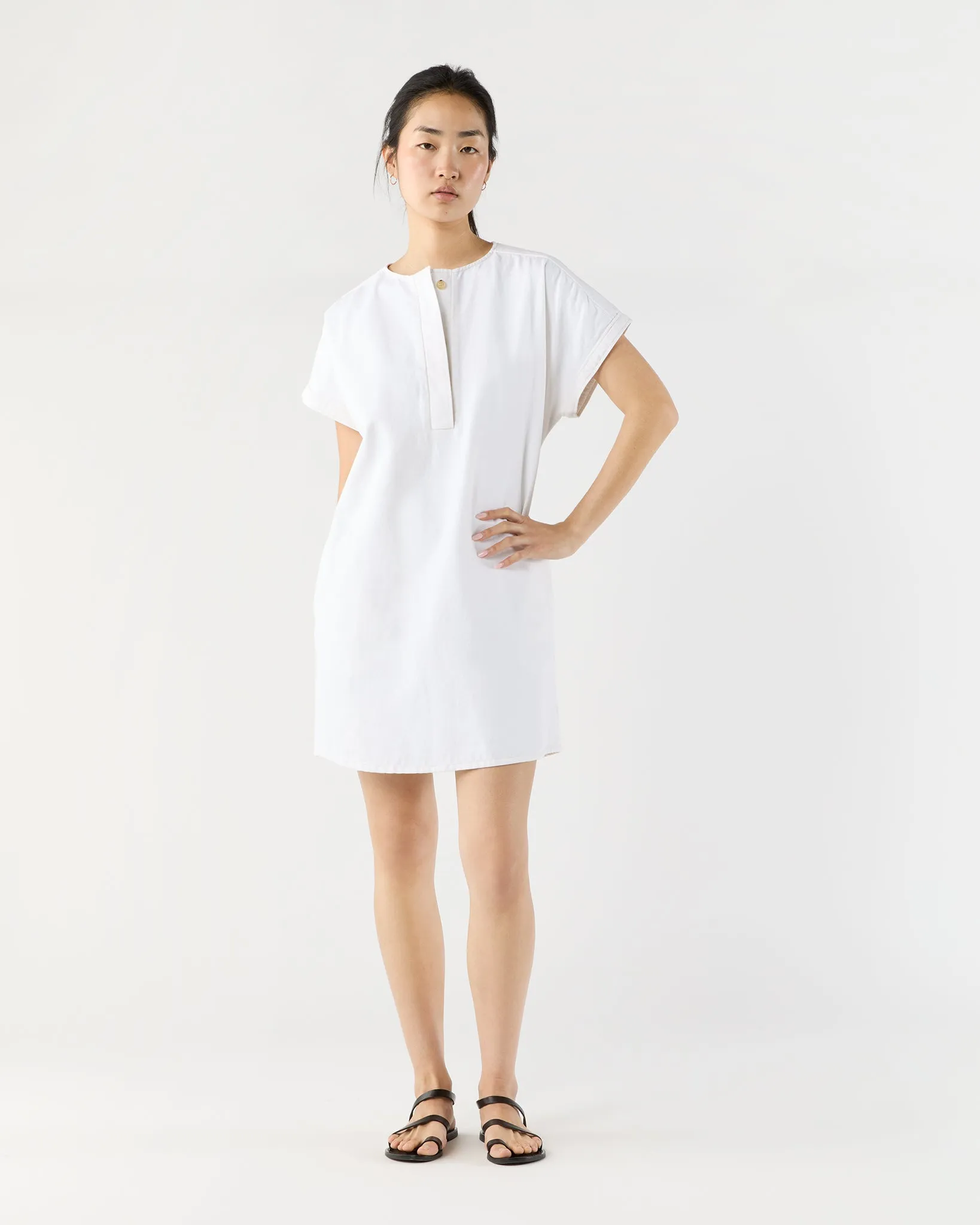 Calypso Dress in Off White sold by Mashburn