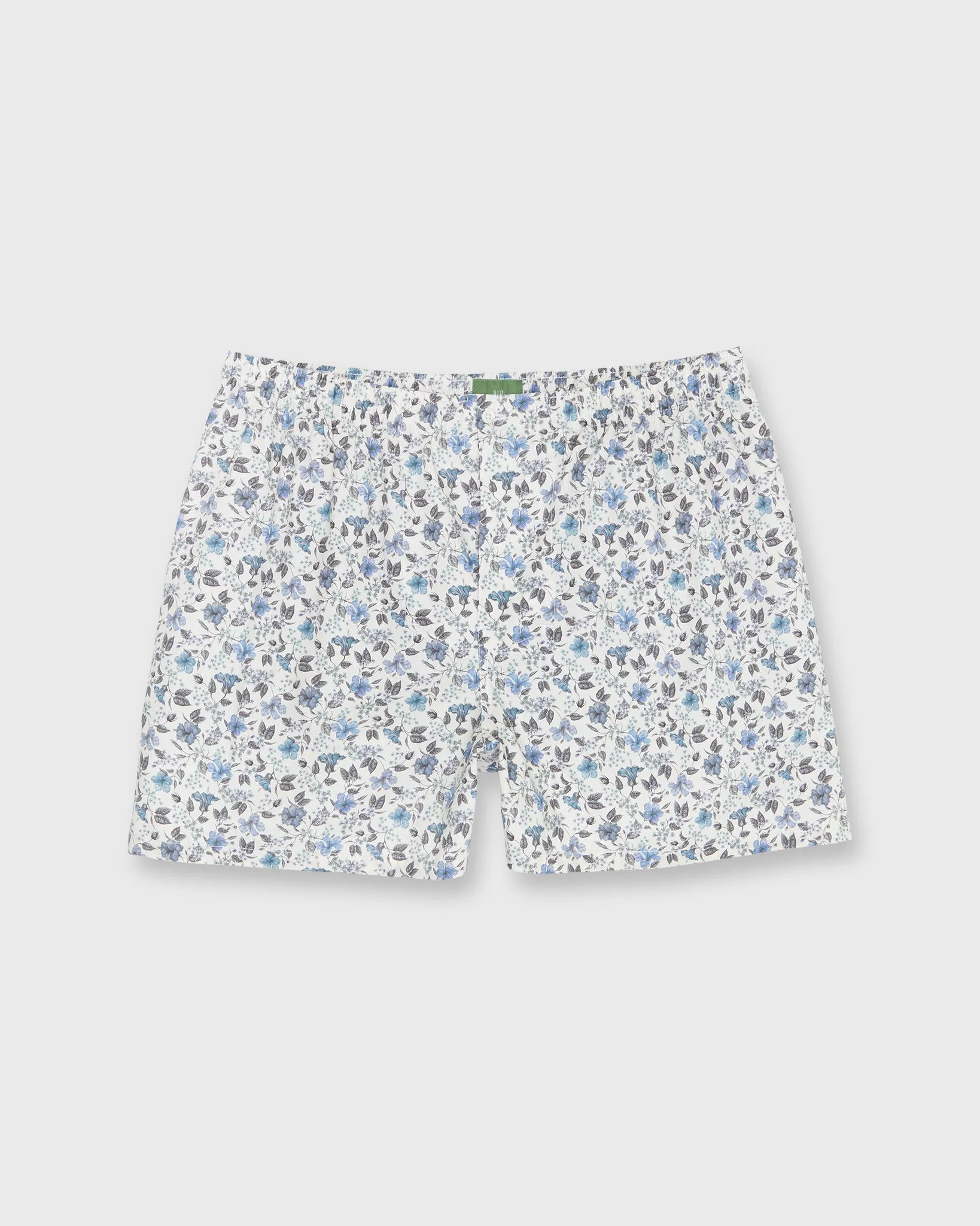 Button-Front Boxer Short in Blue Multi Ocean Isle Liberty Fabric sold by Mashburn