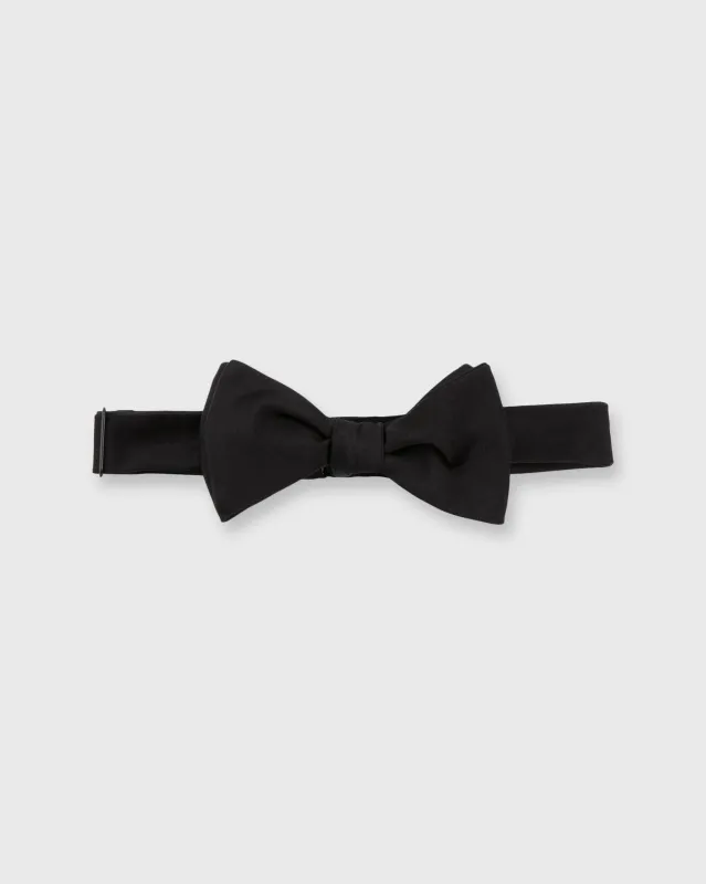 Formal Bow Tie in Black Silk Satin sold by Mashburn