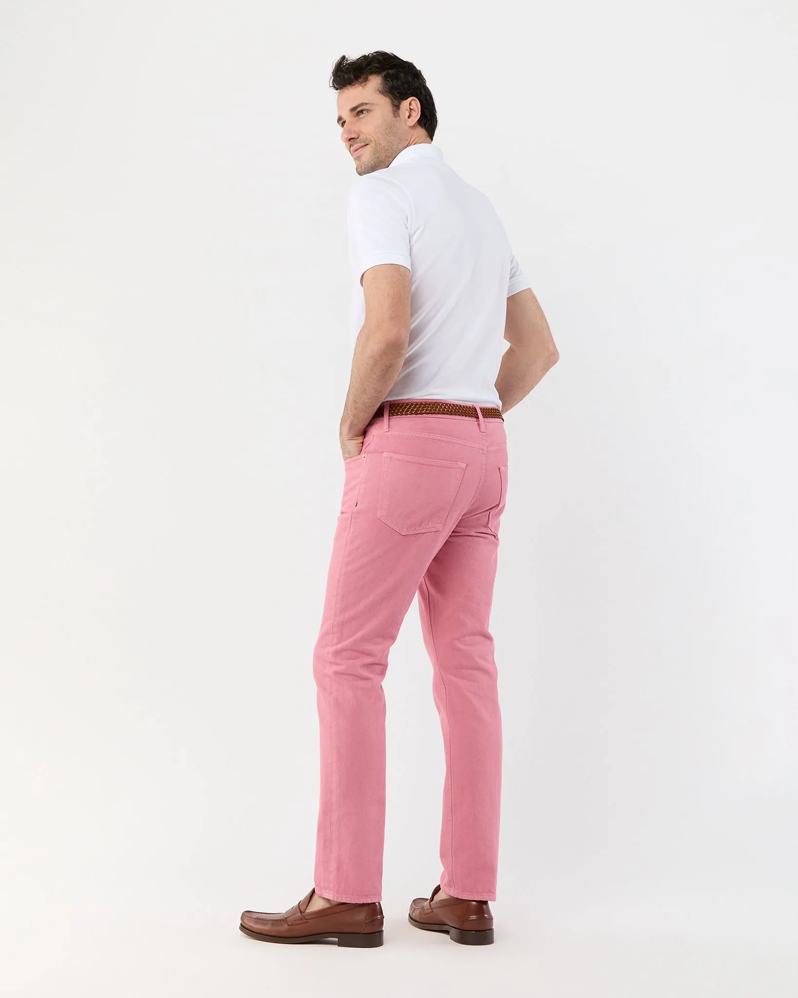 Court Polo in White Pima Pique sold by Mashburn product image thumbnail 4