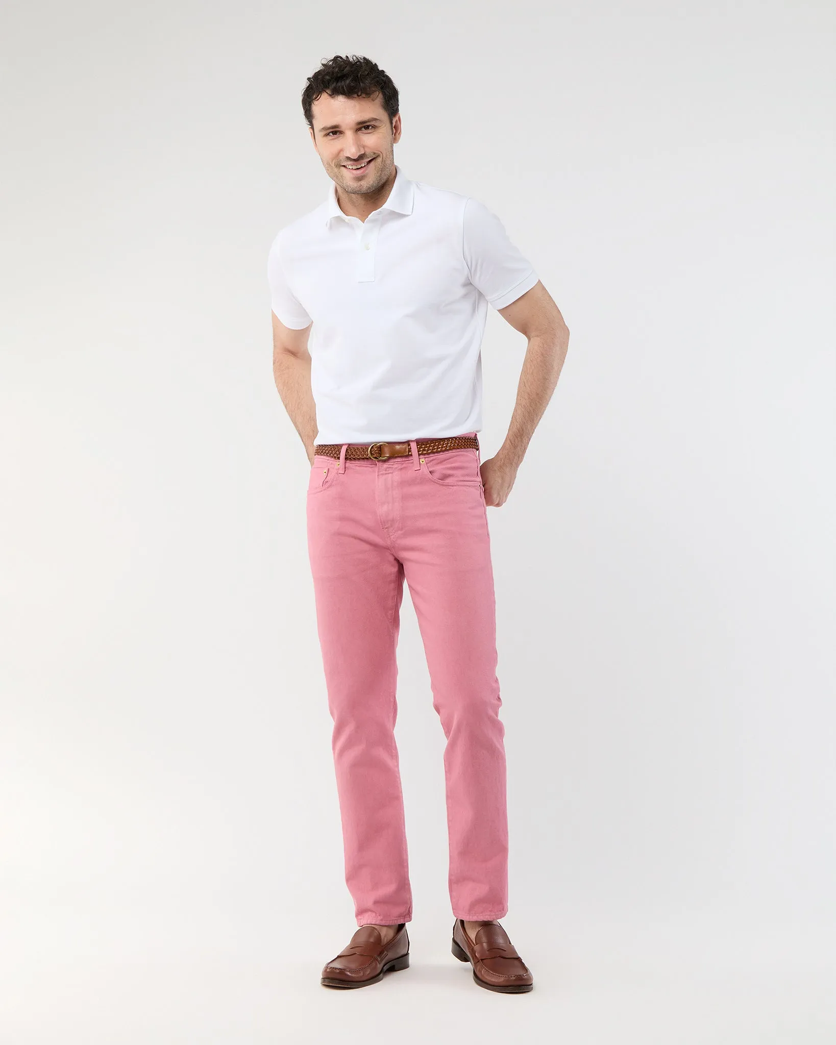 Court Polo in White Pima Pique sold by Mashburn product image thumbnail 2