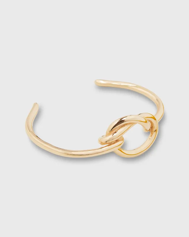 Large Knot Bangle in Gold sold by Mashburn