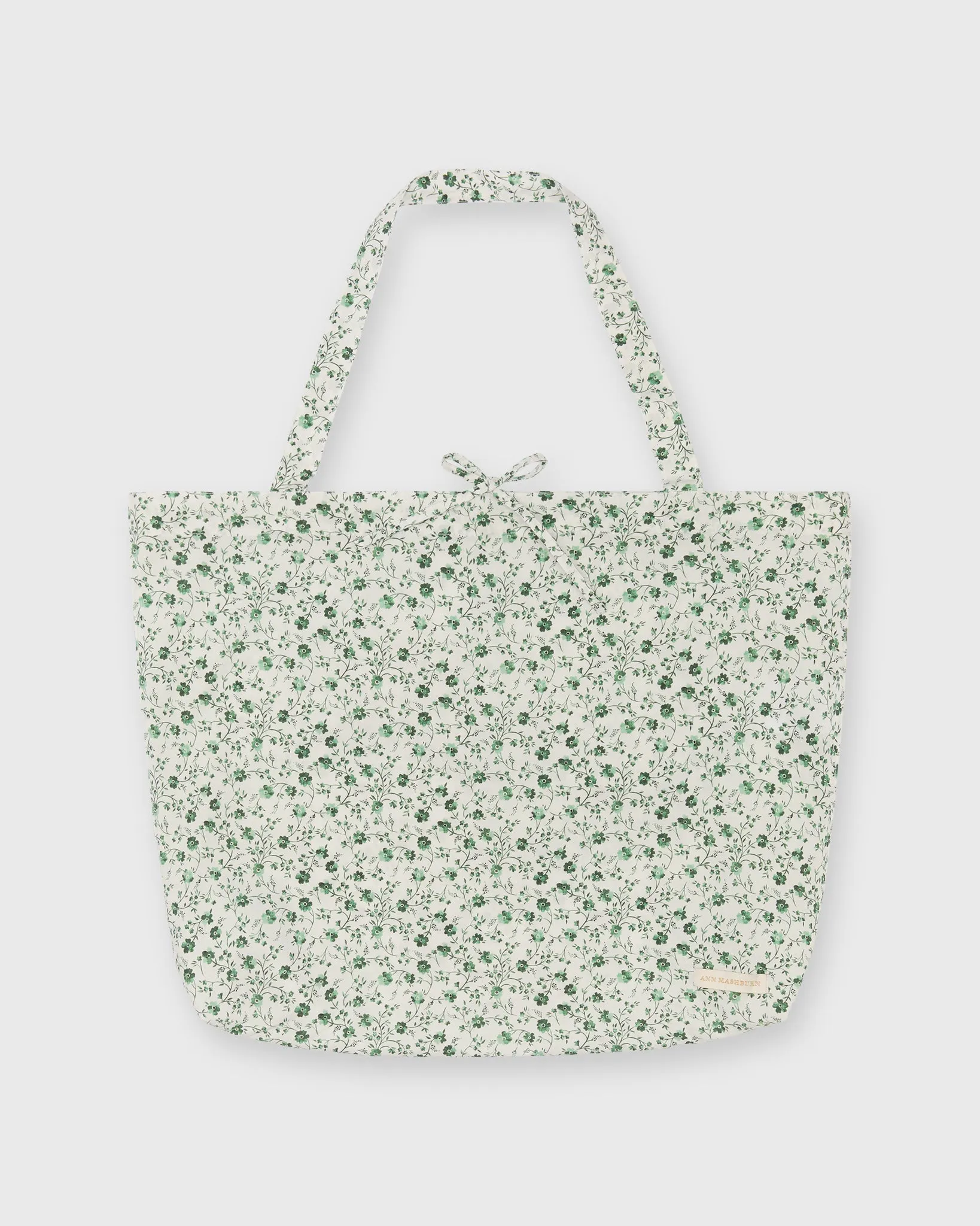 Reusable Tote Bag in Green Indigo Berry Liberty Fabric sold by Mashburn