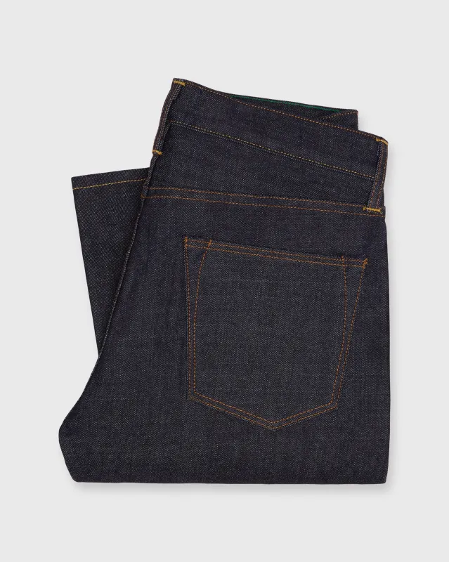 Slim Straight Jean in Japanese Selvedge Rigid Denim sold by Mashburn
