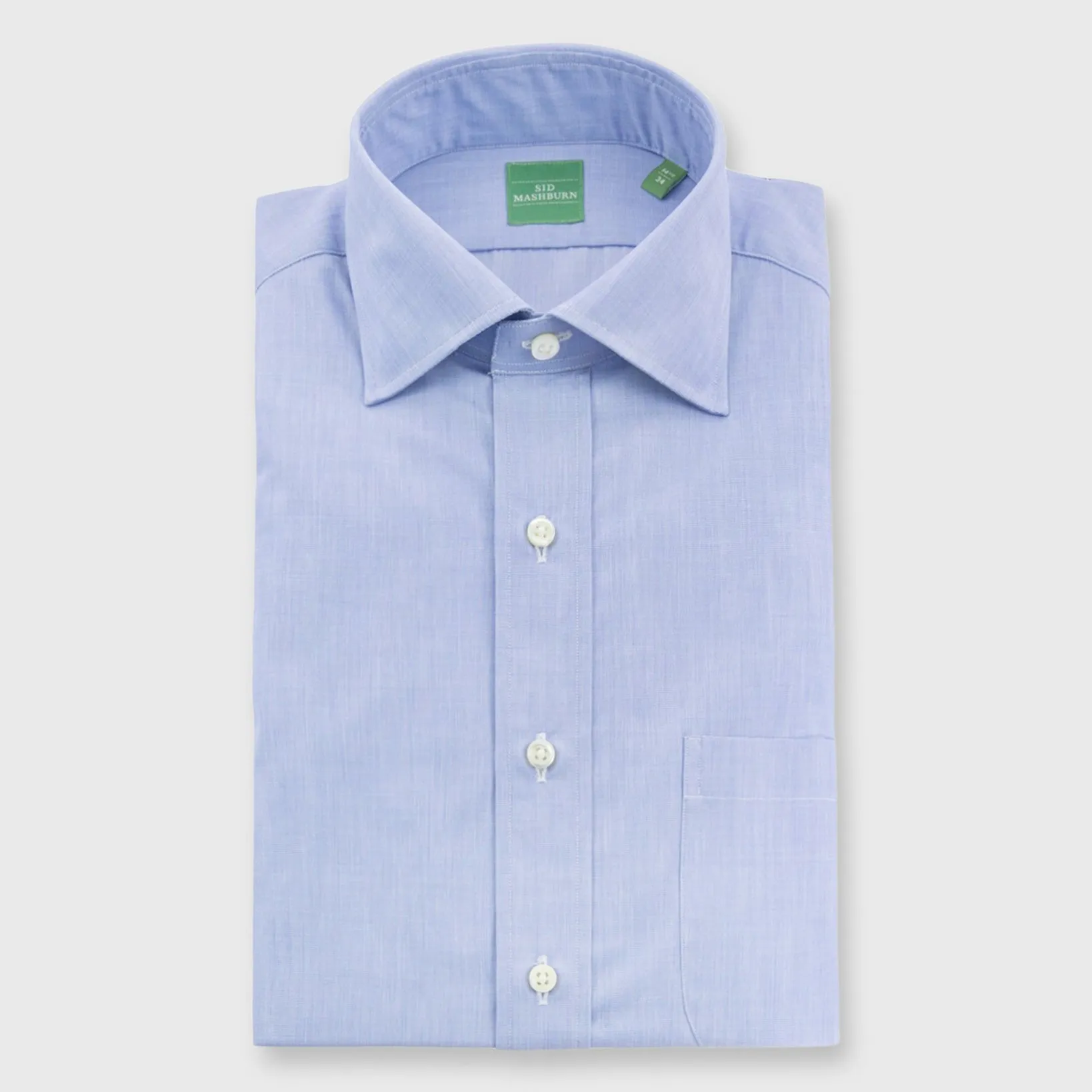 Made-to-Measure Shirt in Blue End-On-End sold by Mashburn product image thumbnail 3