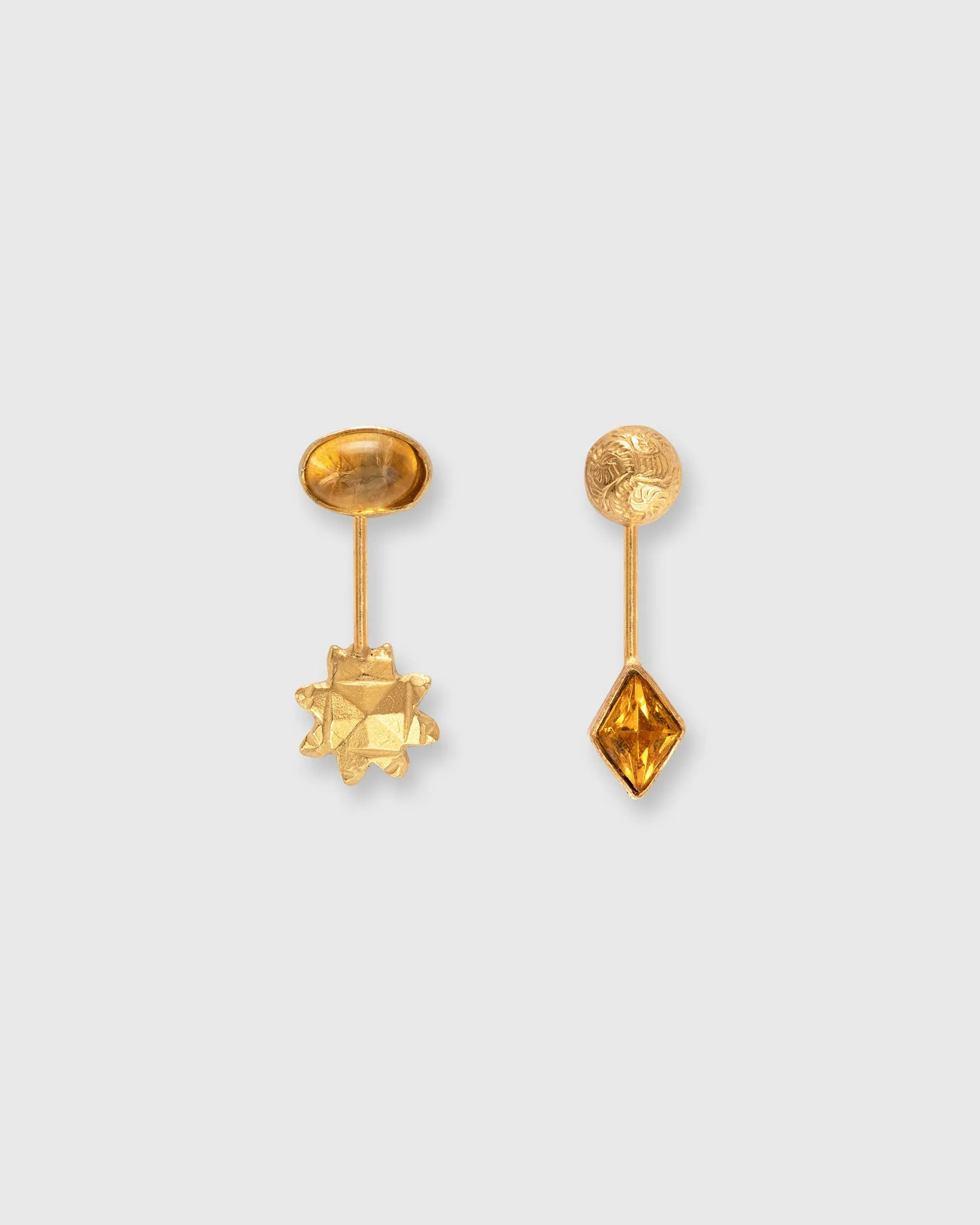 Detachable Drop Earrings in Amber/Gold sold by Mashburn