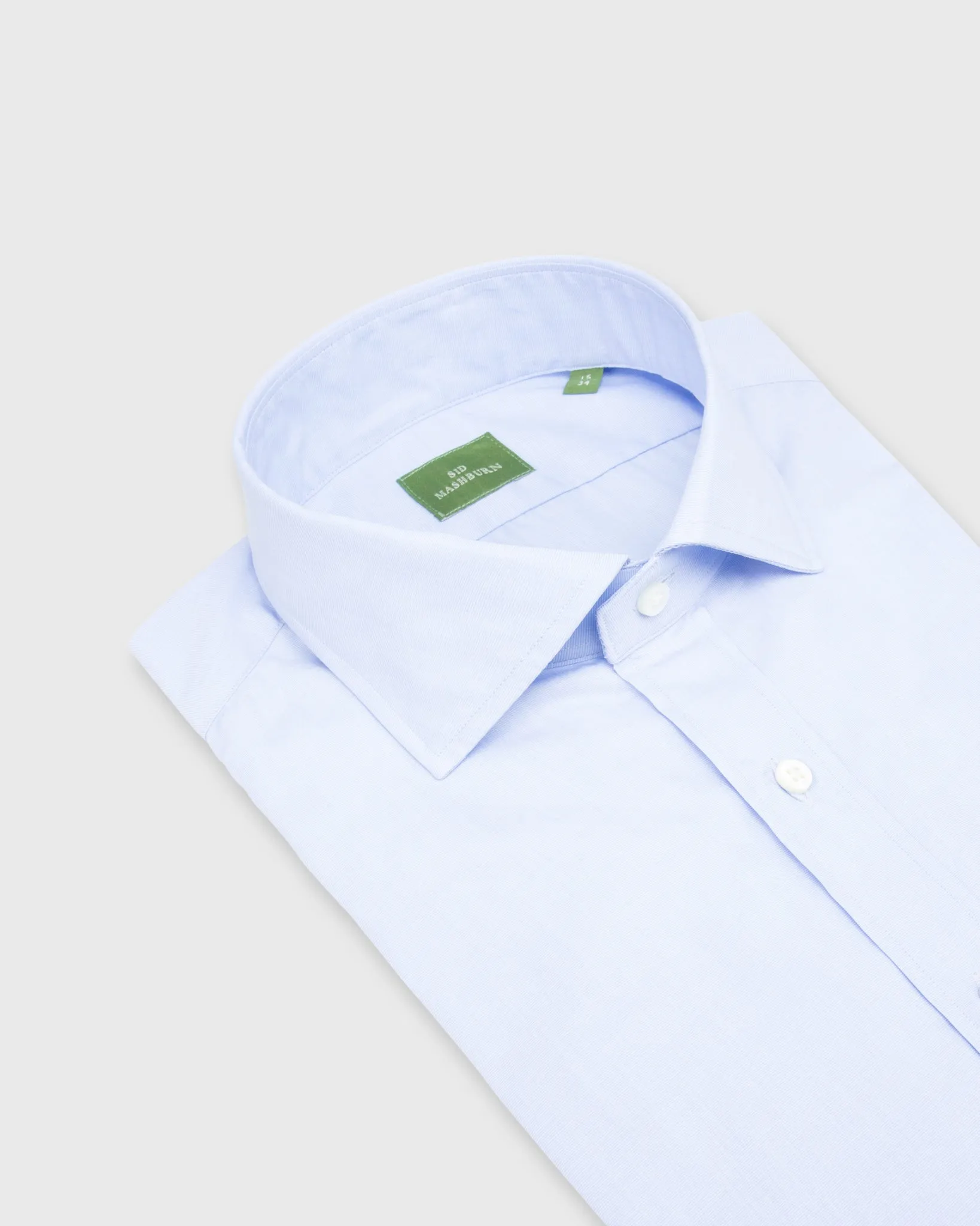 Spread Collar Dress Shirt in Sky End-On-End sold by Mashburn product image thumbnail 2